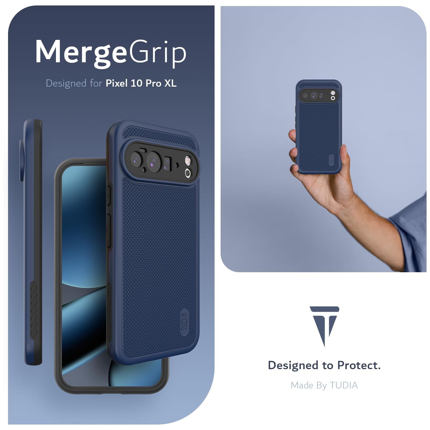 TUDIA MergeGrip Google Pixel 10 Pro XL Case 2025 MagSafe Compatible - Indigo Blue