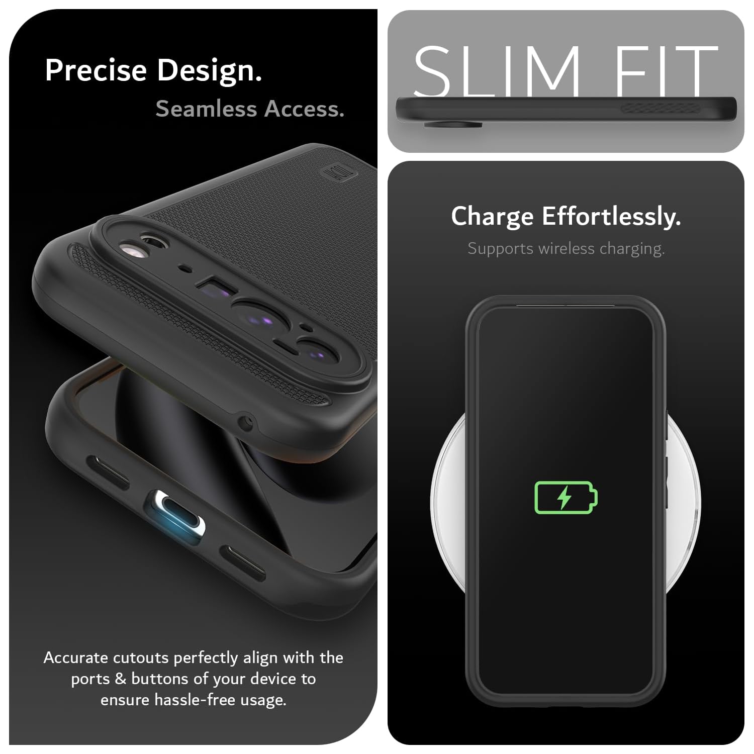 TUDIA MergeGrip Google Pixel 10 Pro XL Case 2025 MagSafe Compatible - Black