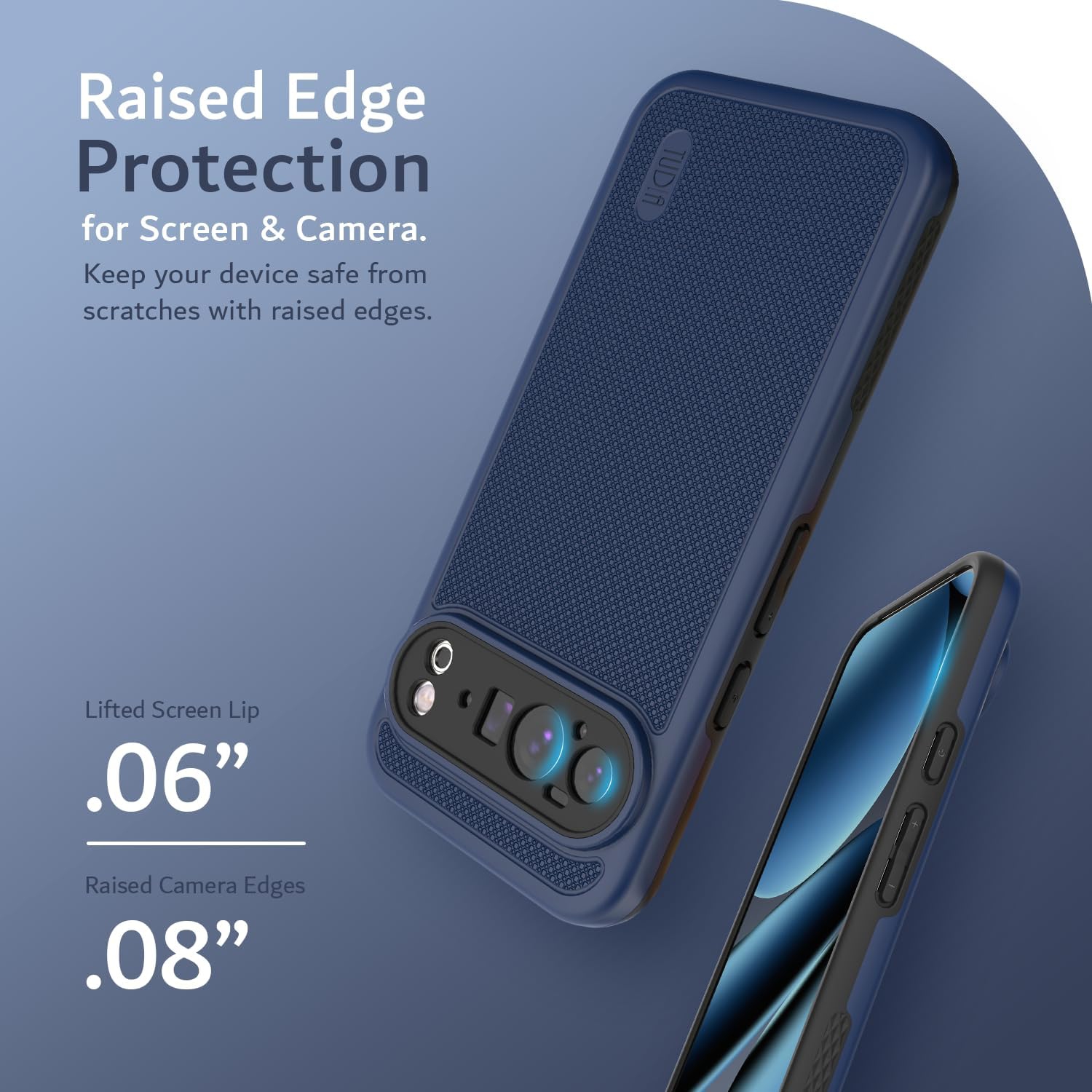 TUDIA MergeGrip Google Pixel 10 Pro XL Case 2025 Drop Tested - Indigo Blue