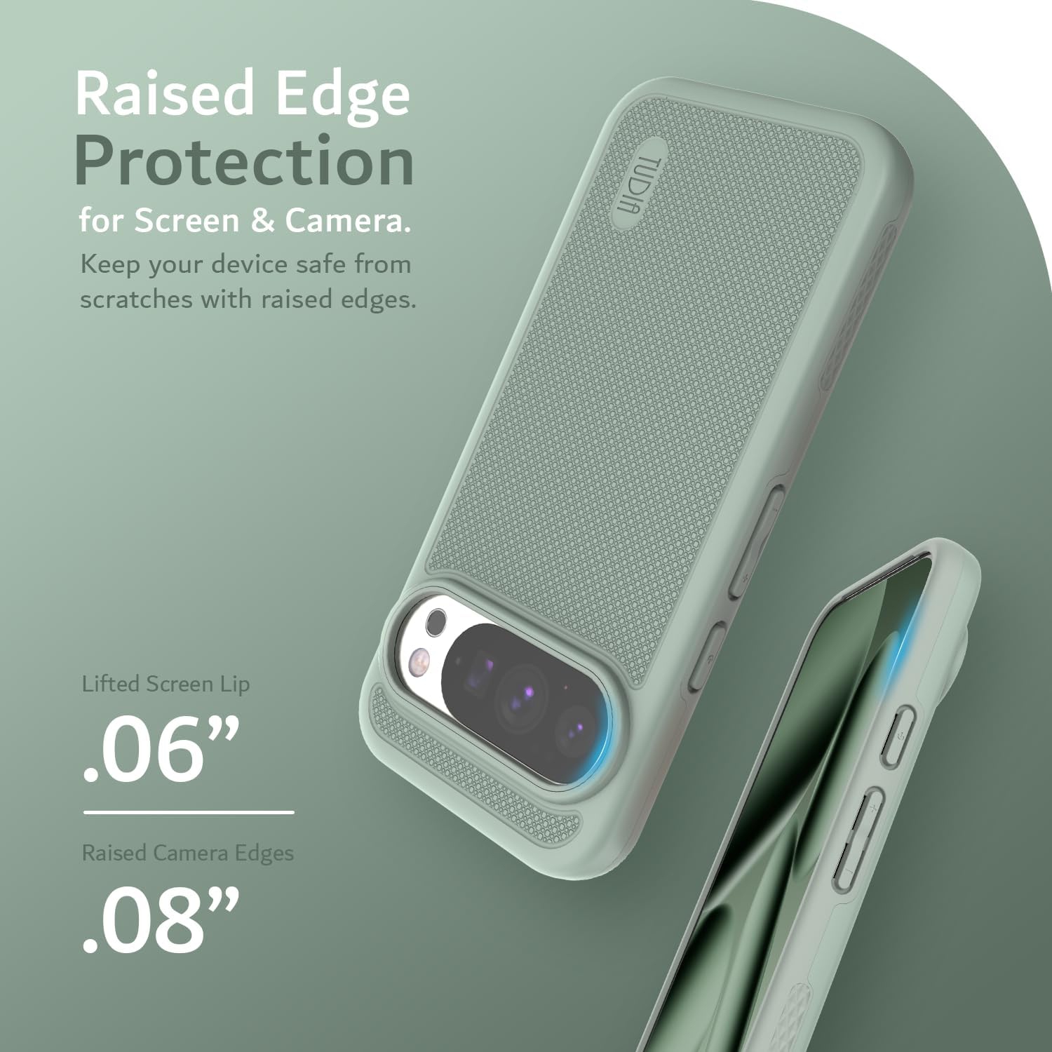 Étui MergeGrip de TUDIA pour Pixel 10 de Google et étui pour Pixel 10 Pro 2025 - Lys verts