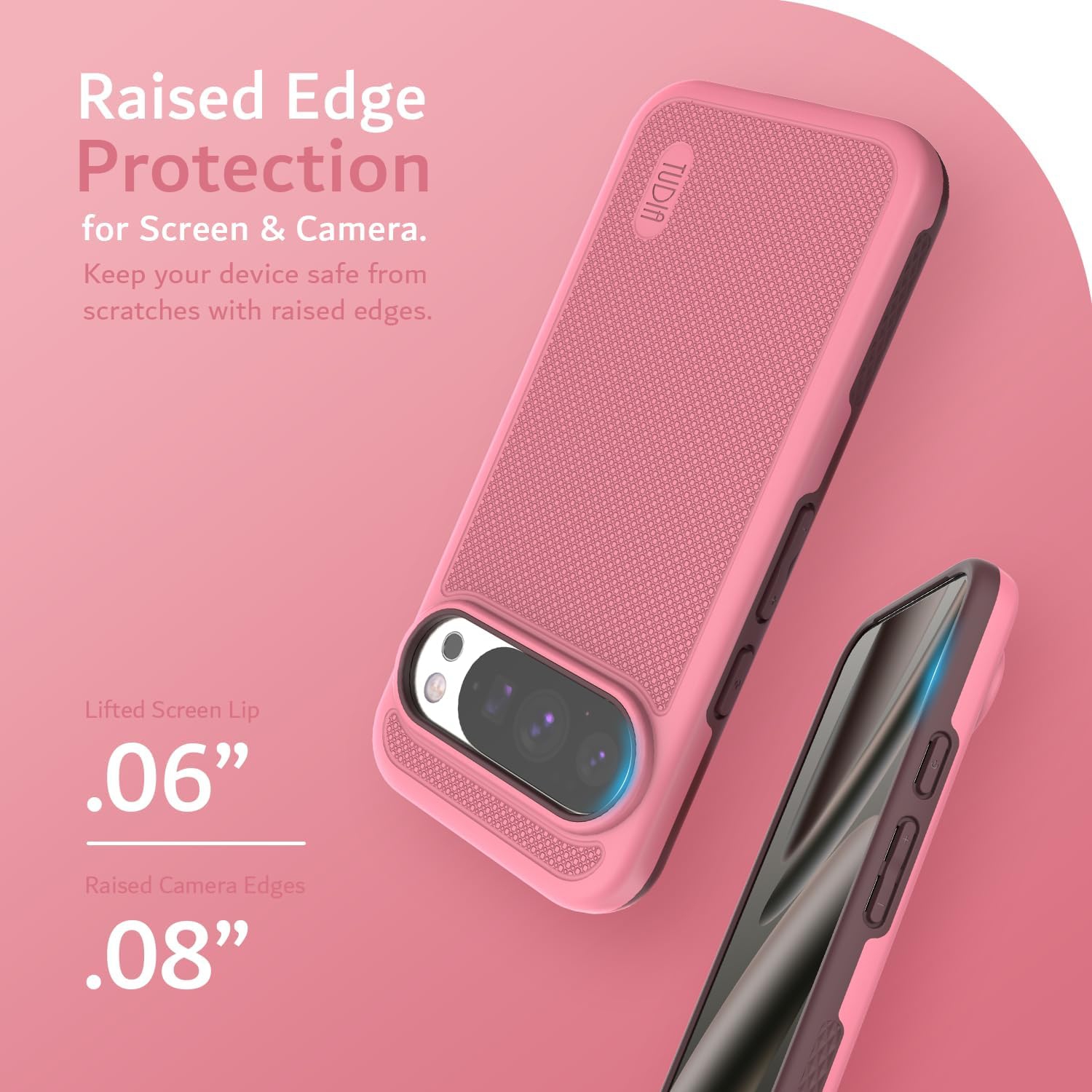 Étui MergeGrip de TUDIA pour Pixel 10 de Google et étui pour Pixel 10 Pro 2025 - Rose fumé