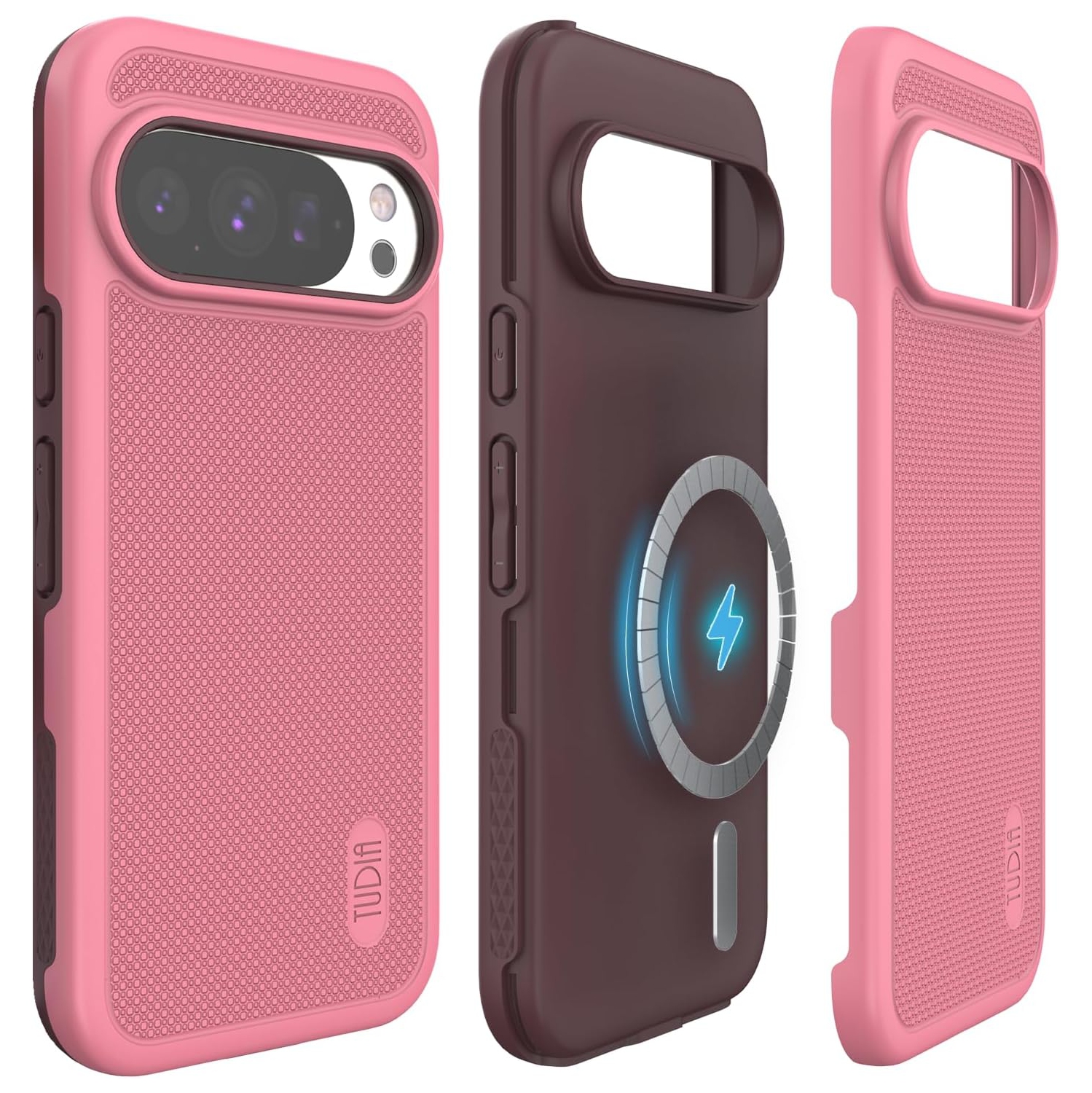 TUDIA MergeGrip Google Pixel 10 Case and Pixel 10 Pro Case 2025 MagSafe Compatible - Smokey Pink