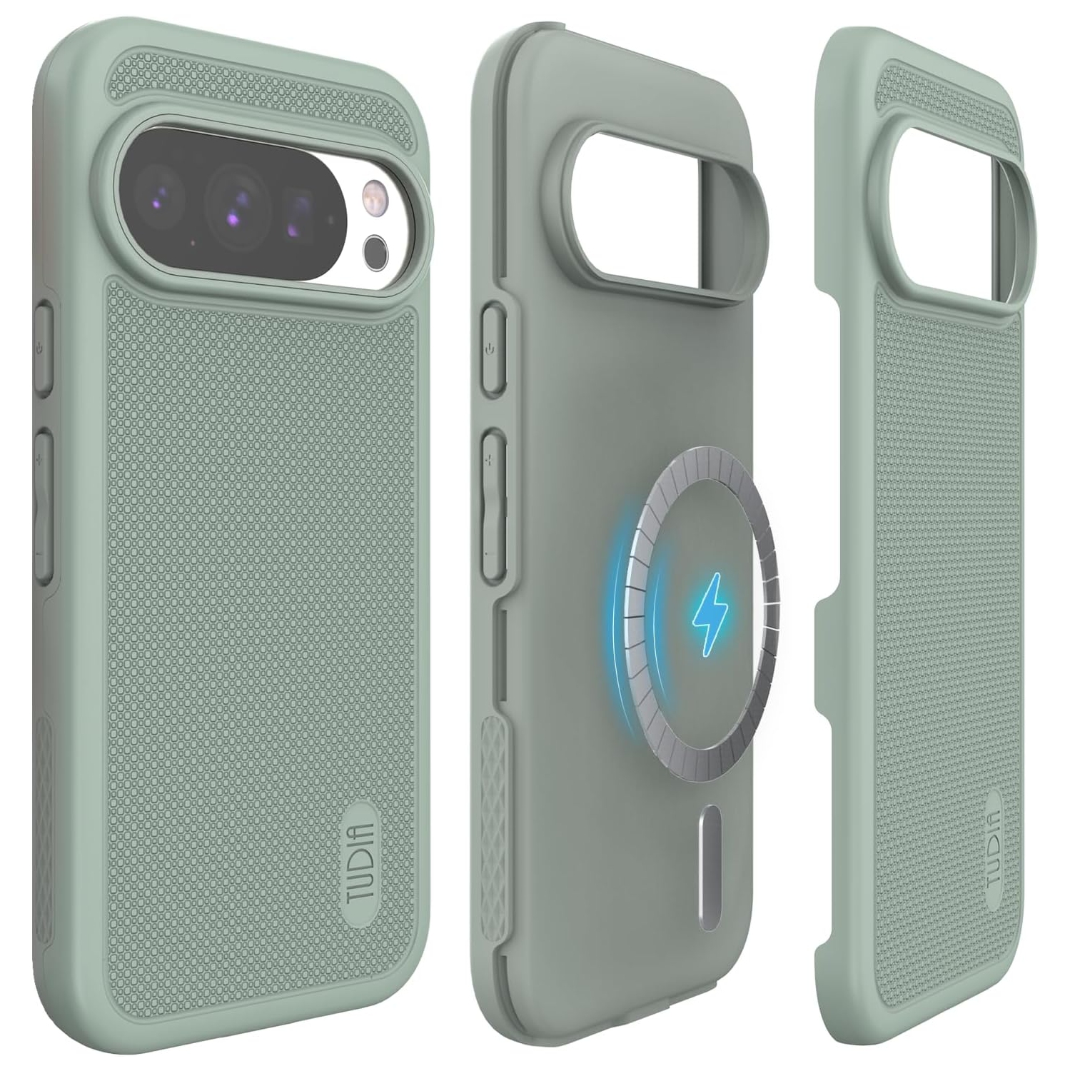 TUDIA MergeGrip Google Pixel 10 Case and Pixel 10 Pro Case 2025 MagSafe Compatible - Green Lily