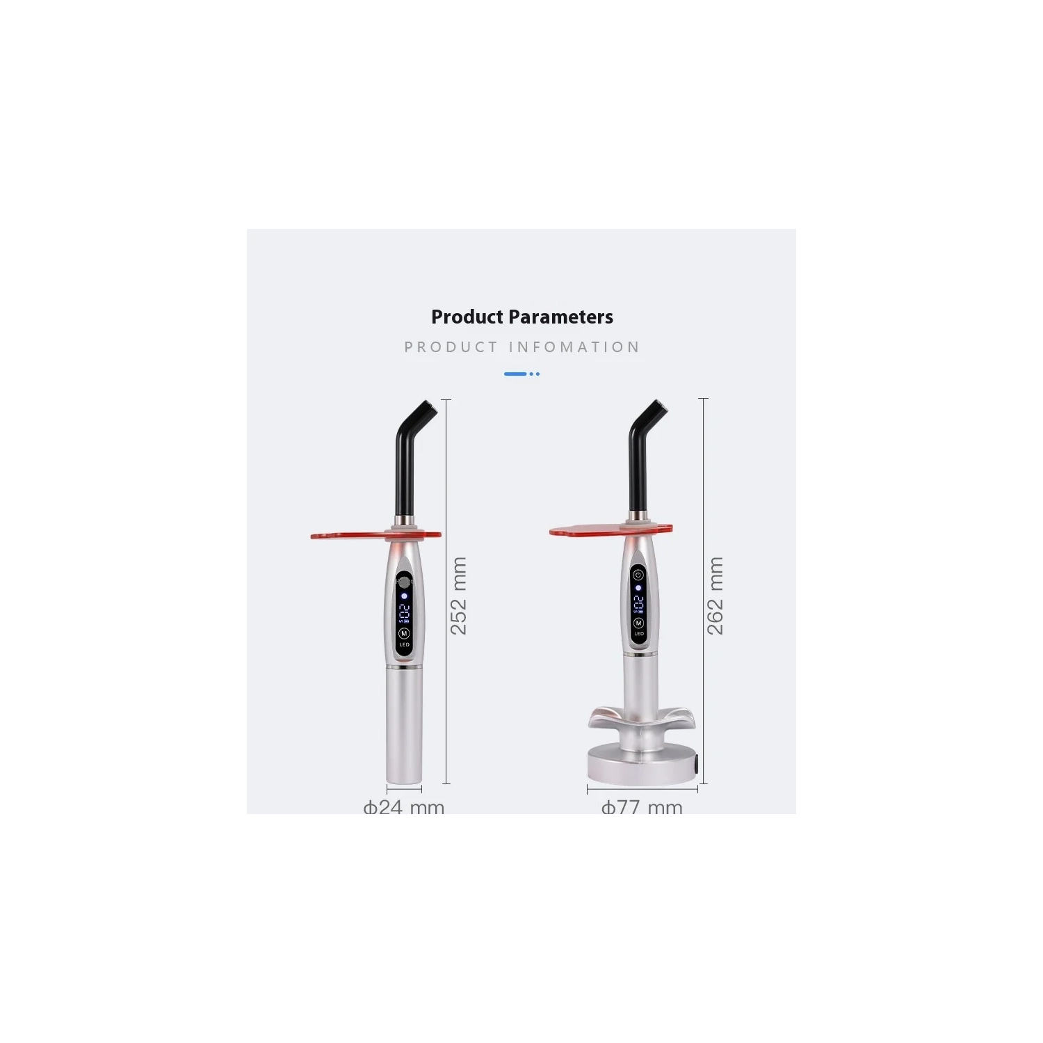 Dental Wireless LED Curing Light Curable Resin Oral Hygiene Wireless Device Led Dental Photopolymerizer Lamp