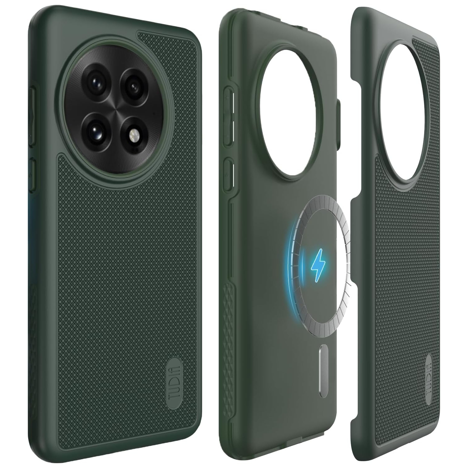 MergeGrip de TUDIA pour étui OnePlus 13 5G 2025 compatible avec MagSafe - Vert pin