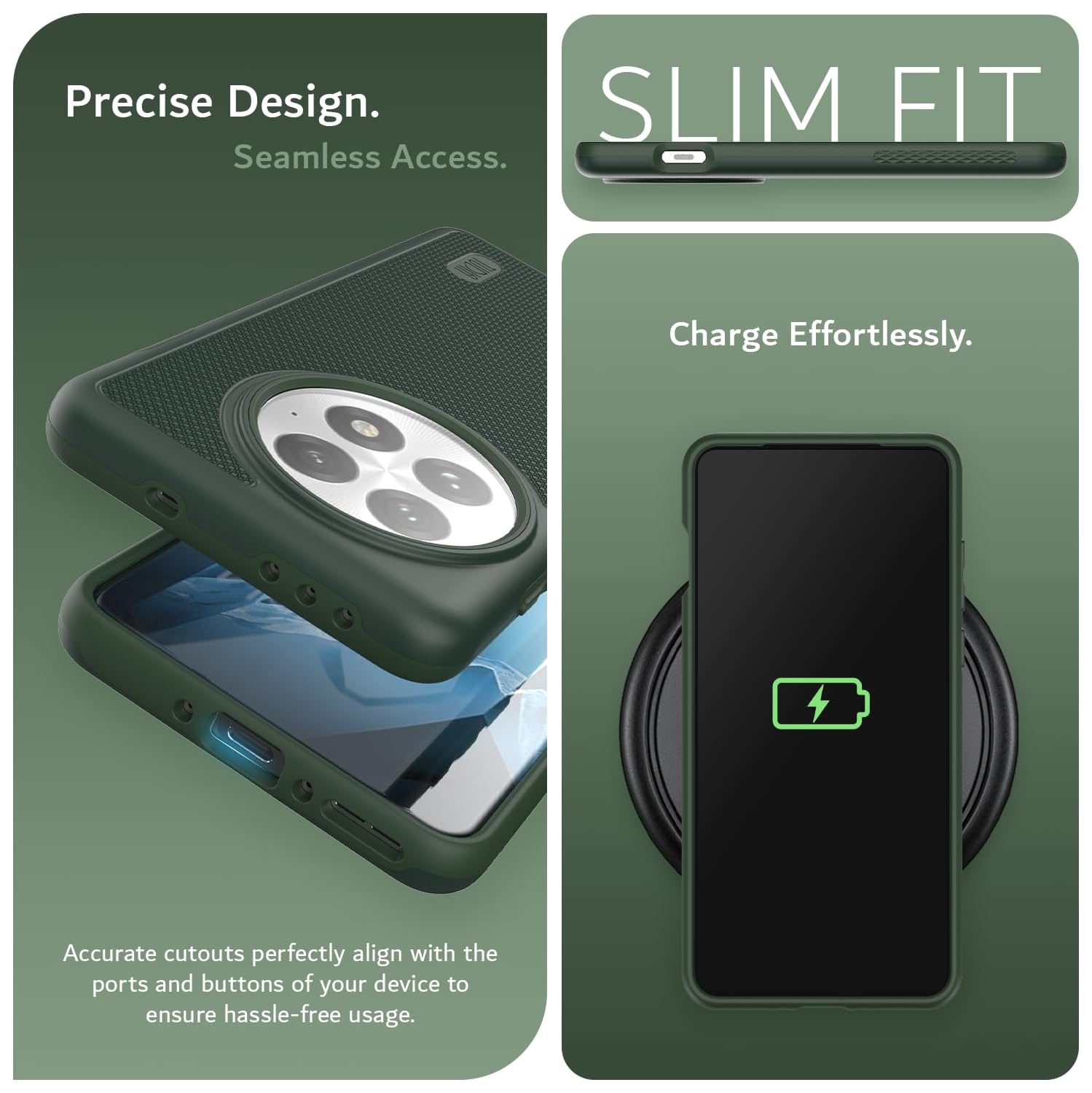 MergeGrip de TUDIA pour étui OnePlus 13 5G 2025 compatible avec MagSafe - Vert pin