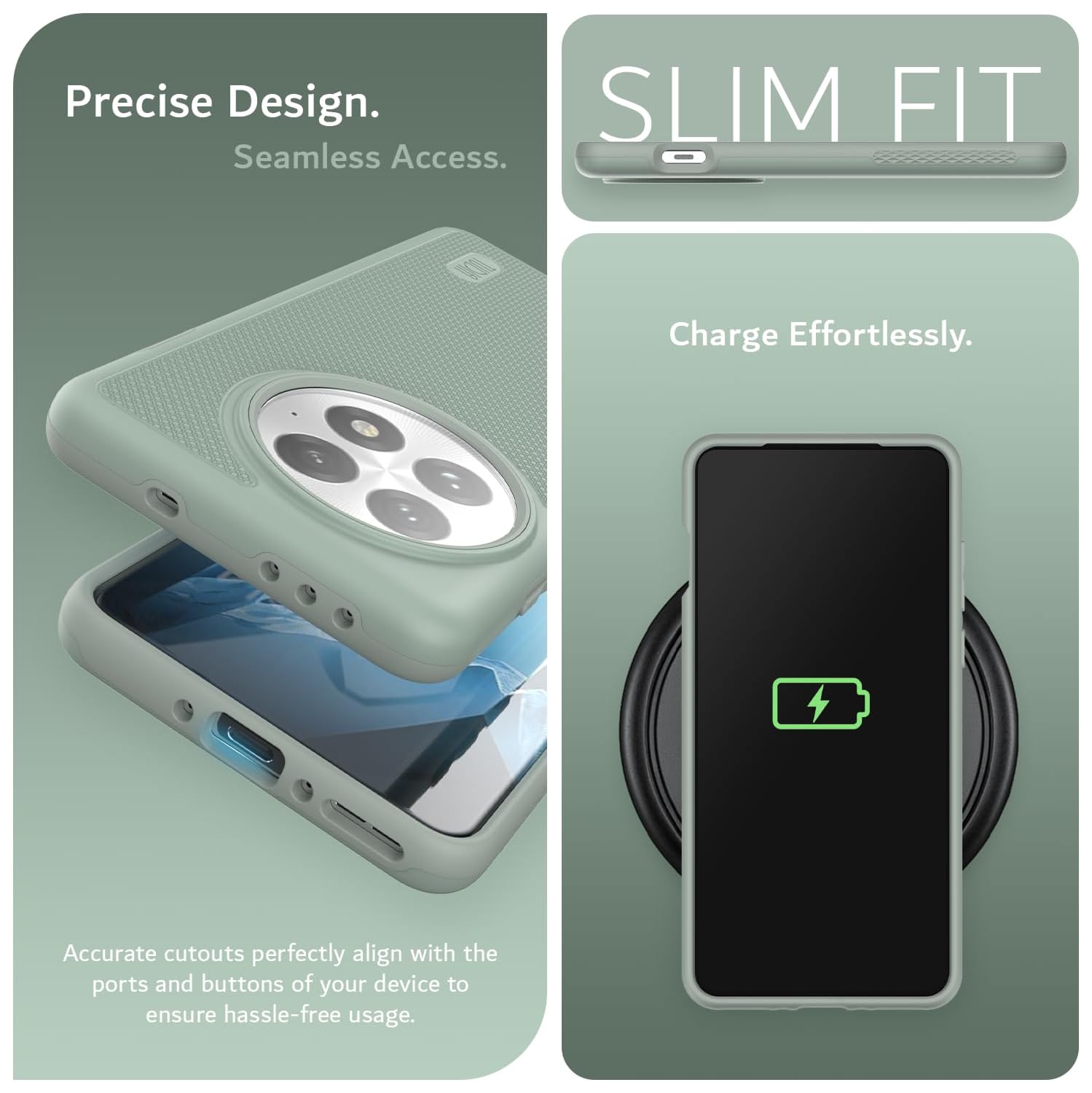 MergeGrip de TUDIA pour étui OnePlus 13 5G 2025 compatible avec MagSafe - Lys verts