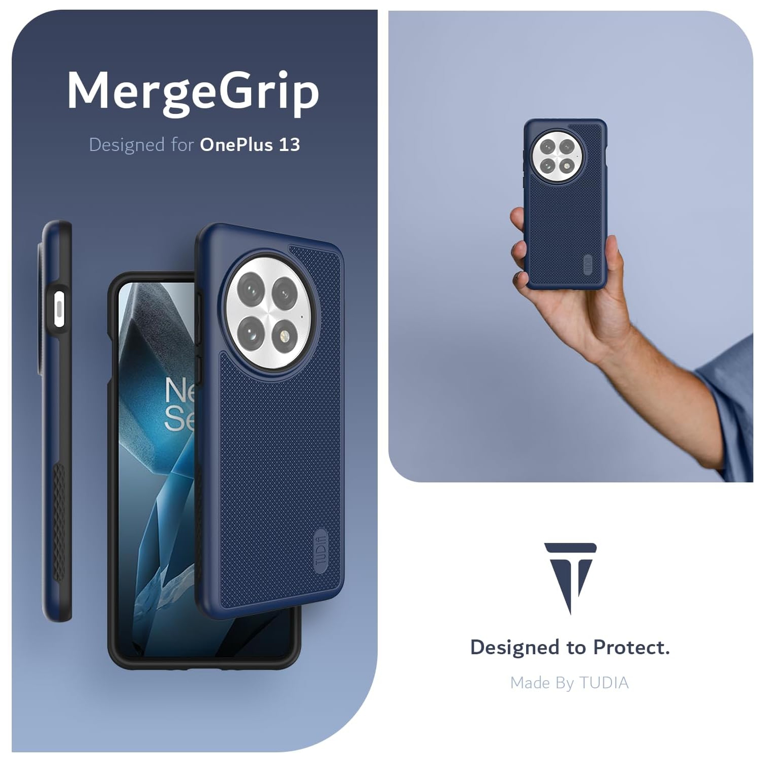 MergeGrip de TUDIA pour étui OnePlus 13 5G 2025 compatible avec MagSafe - Indigo