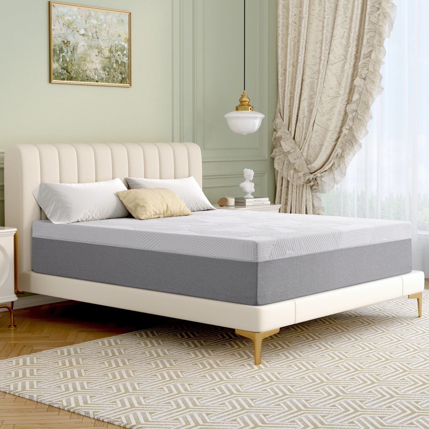 Twolike Furniture 8 Inch Medium Feeling Gel Memory Foam Mattress, Fibreglass Free, Breathable Premium Foam, Mattress In A Box, Lower Motion Transfer