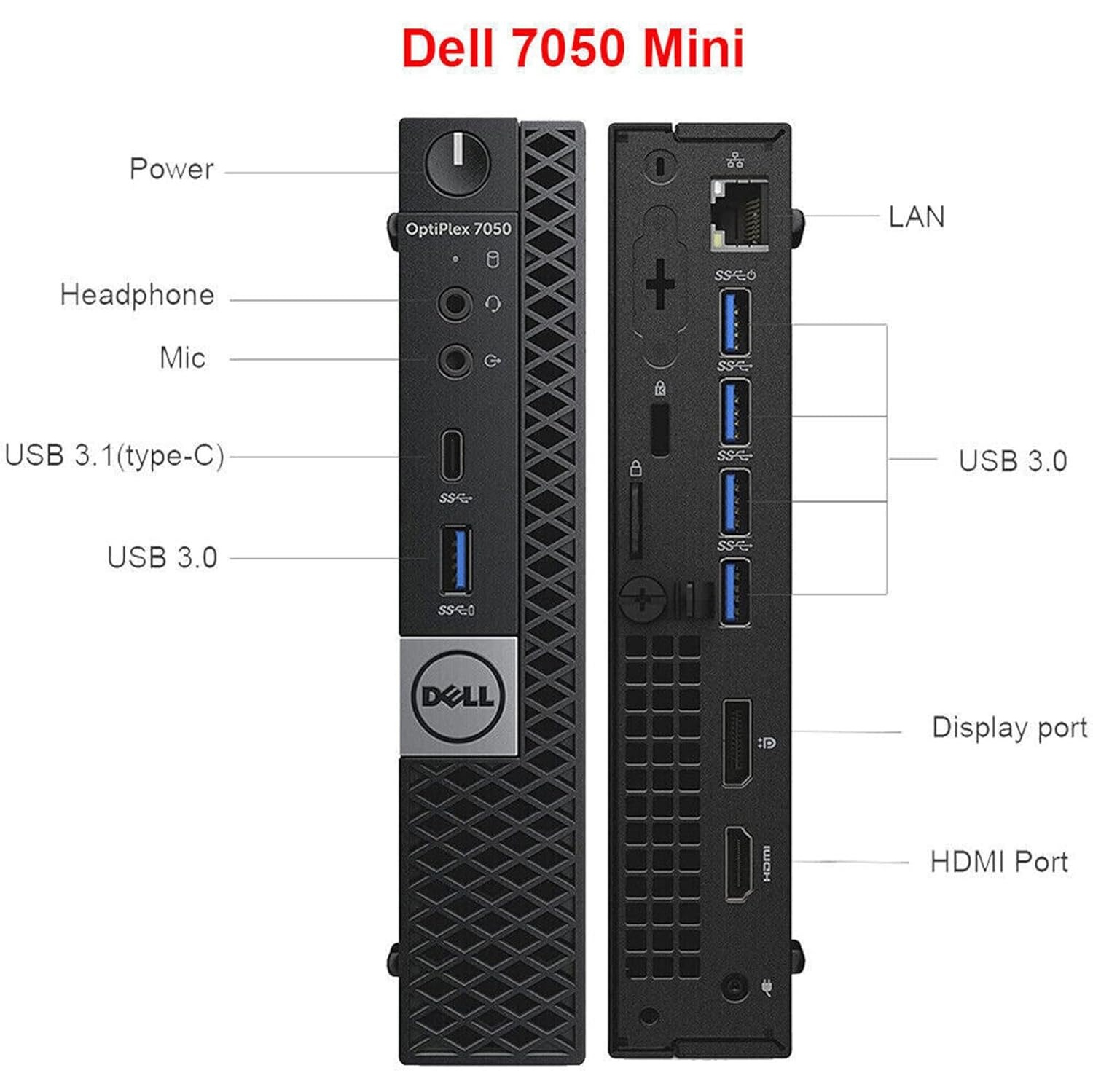 Refurbished Good Dell OptiPlex 7050 Micro Desktop