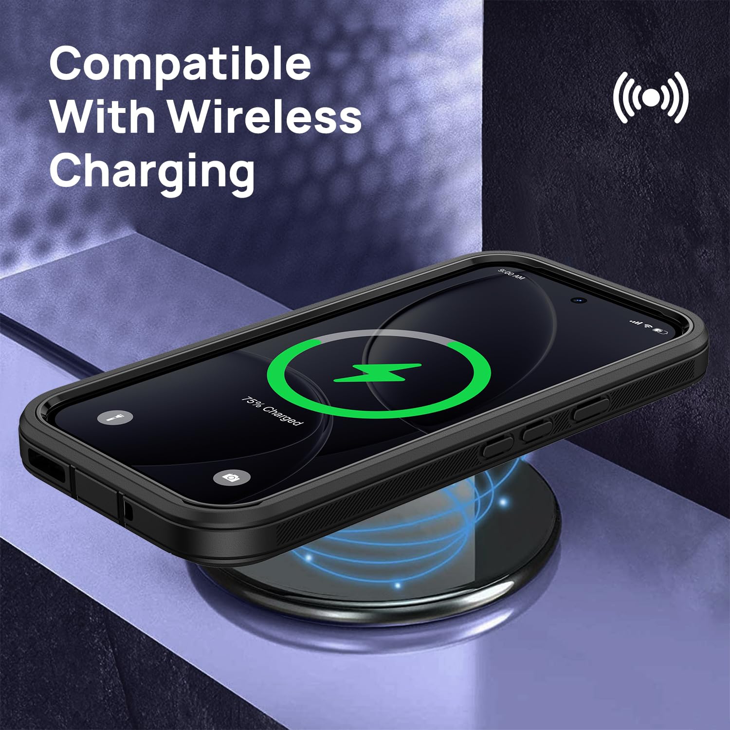 Pour Google Pixel 9/10/9 Pro/10 Pro, étui robuste antichoc, hermétique à la poussière, couverture rigide robuste à 3 couches, noir