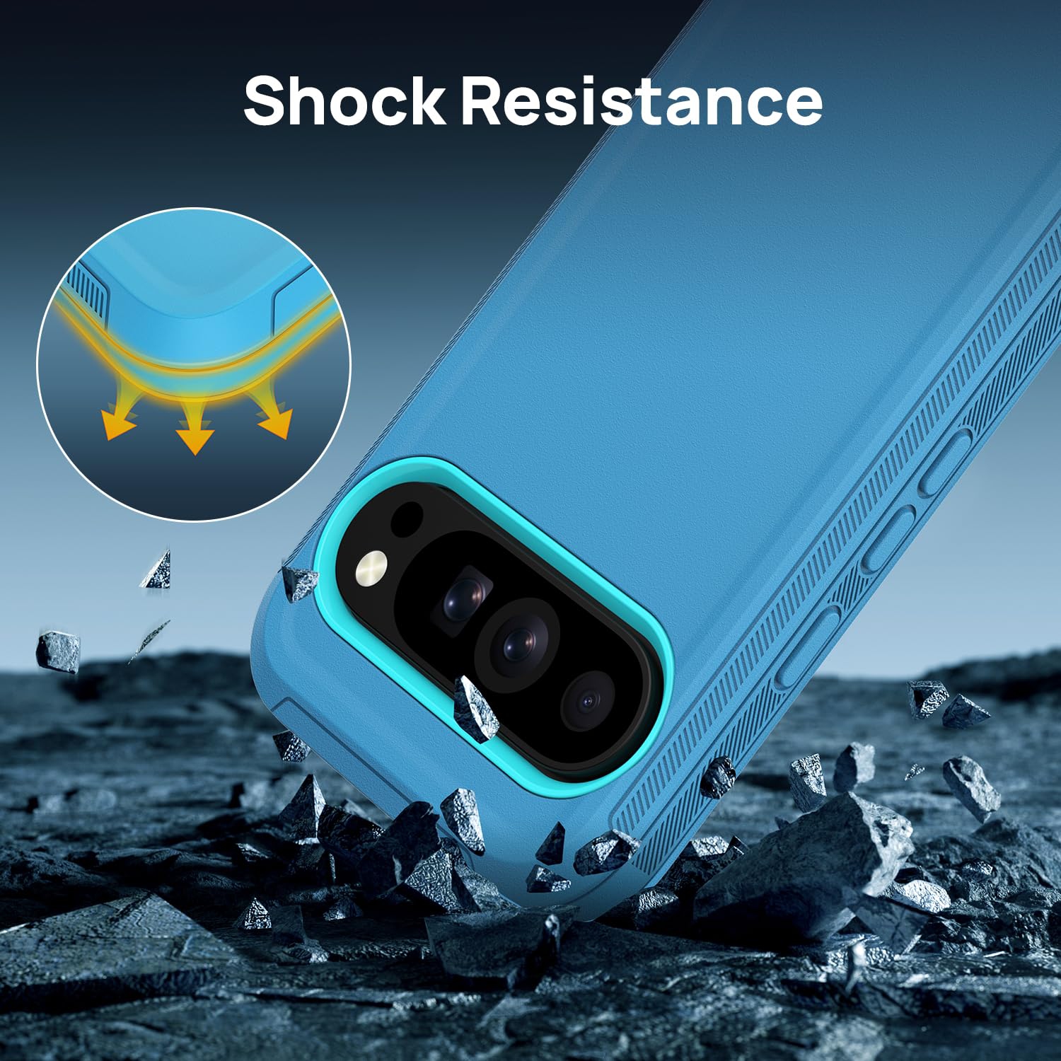 Pour Google Pixel 9/10/9 Pro/10 Pro, étui de téléphone antichoc, robuste et résistant aux chutes, 3 couches, robuste, rigide, hermétique à la