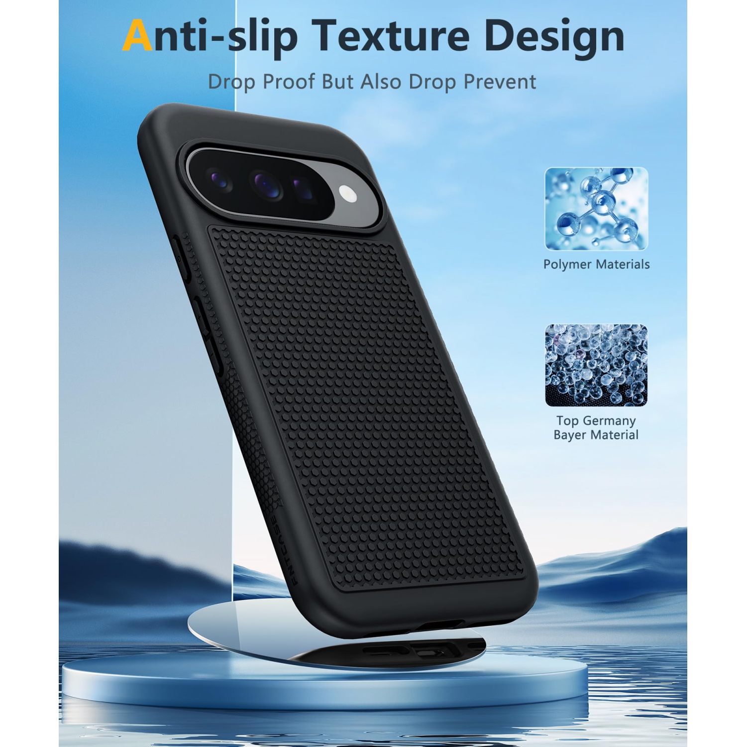 Pour l'étui pour Pixel 10 de Google&nbsp;: Compatible 10 Pro/9/9 Pro Étui de protection double couche léger antichoc robuste avec antidérapant