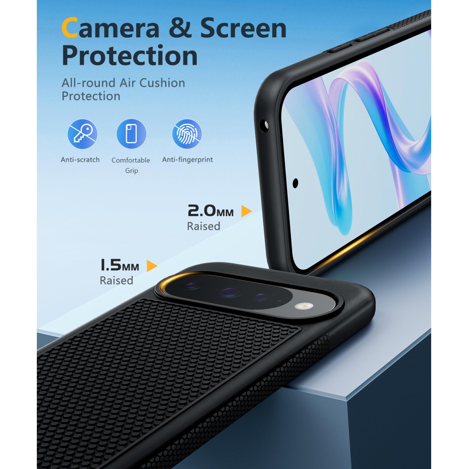 Pour l'étui pour Pixel 10 de Google&nbsp;: Compatible 10 Pro/9/9 Pro Étui de protection double couche léger antichoc robuste avec antidérapant