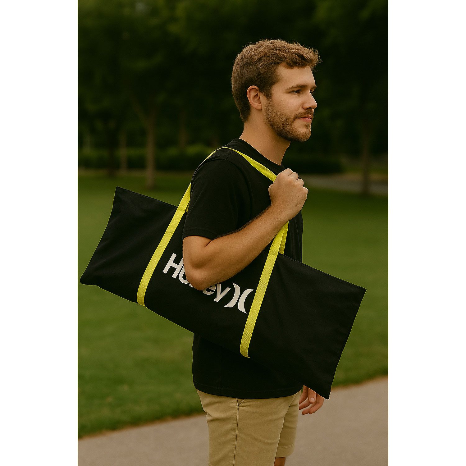 Ensemble de pickleball avec filet de Hurley - Blanc/Jaune