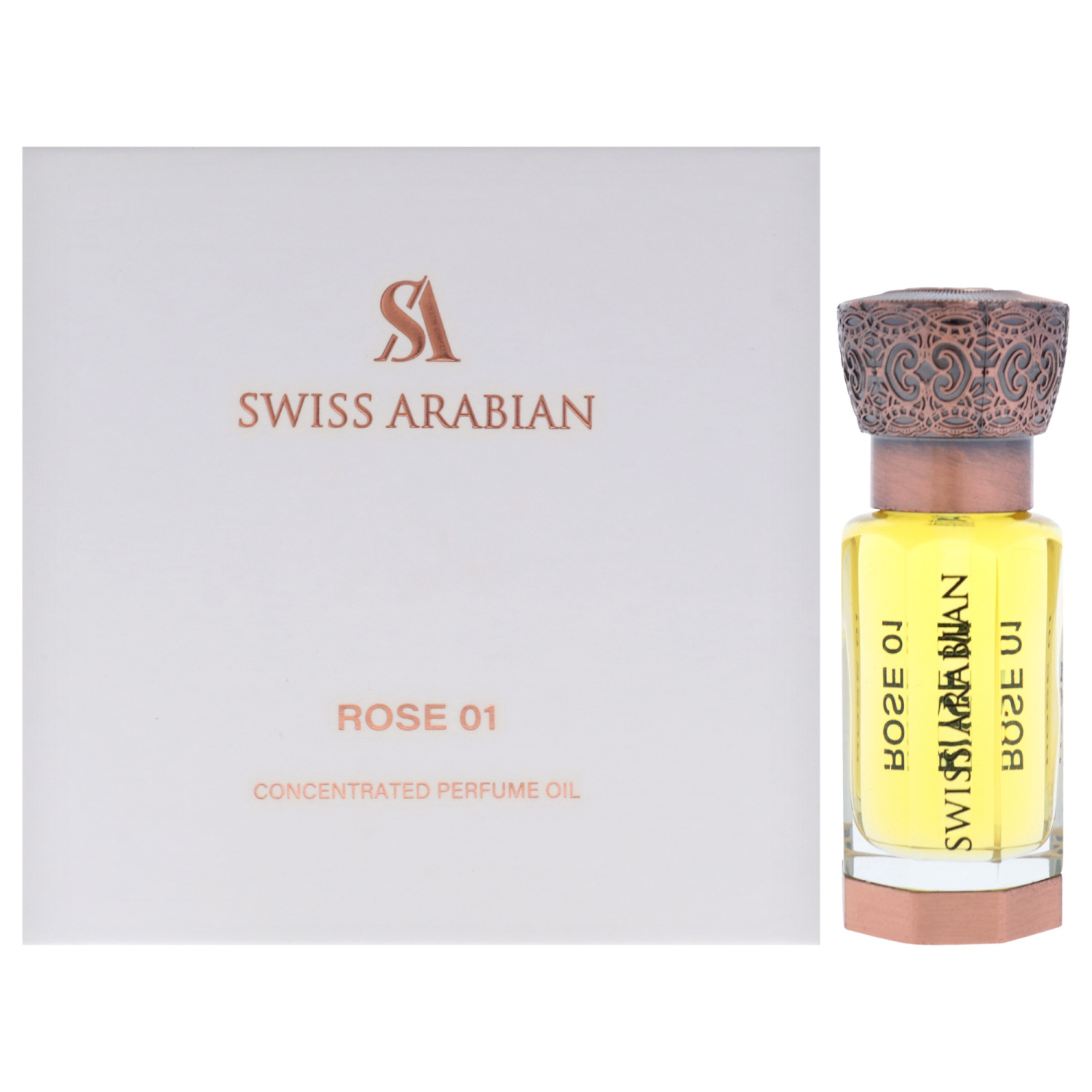 Rose 01 by Swiss Arabian for Unisex - 0.4 oz Concentrated Perfume Oil