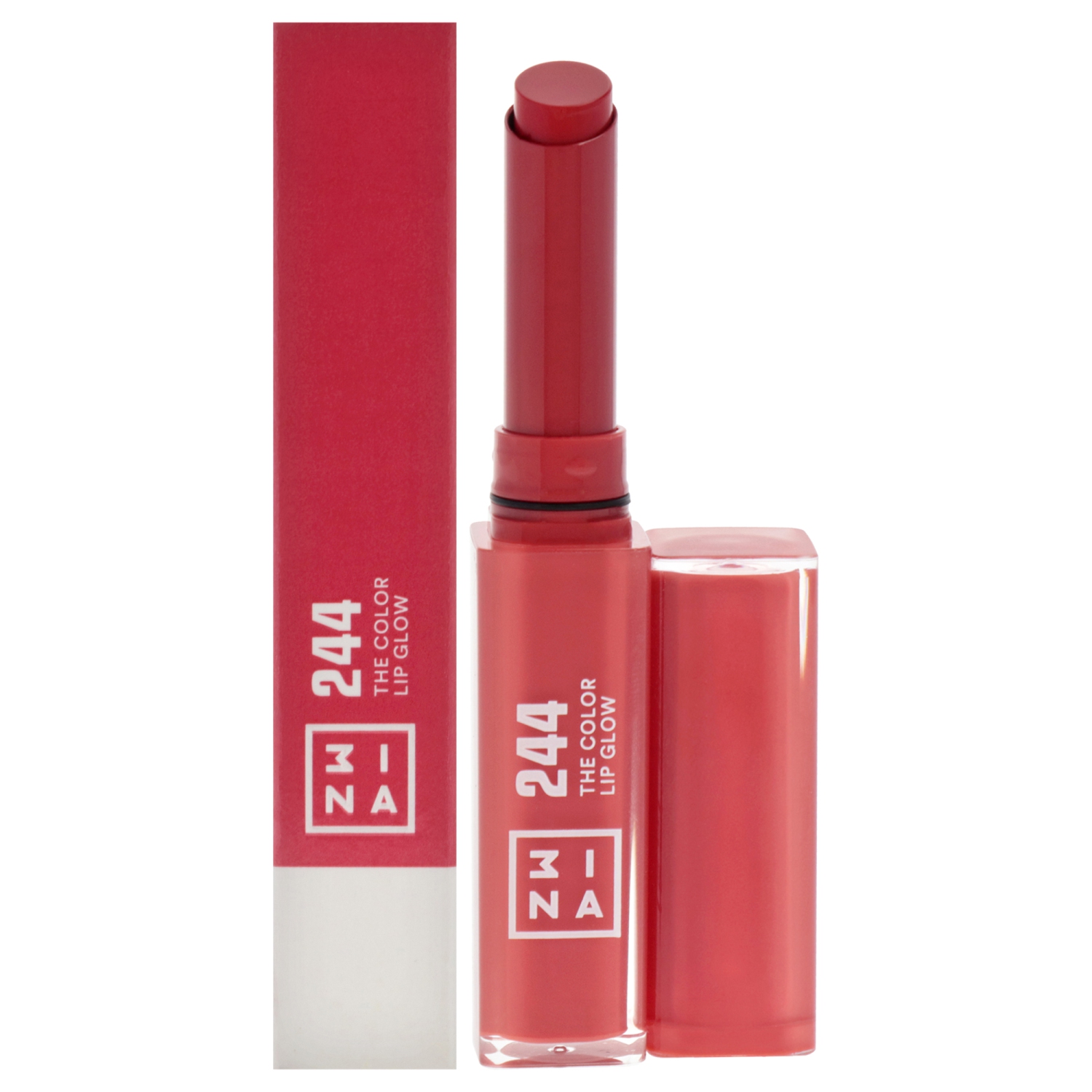 The Color Lip Glow - 244 Rouge classique par 3INA pour Femmes - Rouge à lèvres 0,05&nbsp;oz