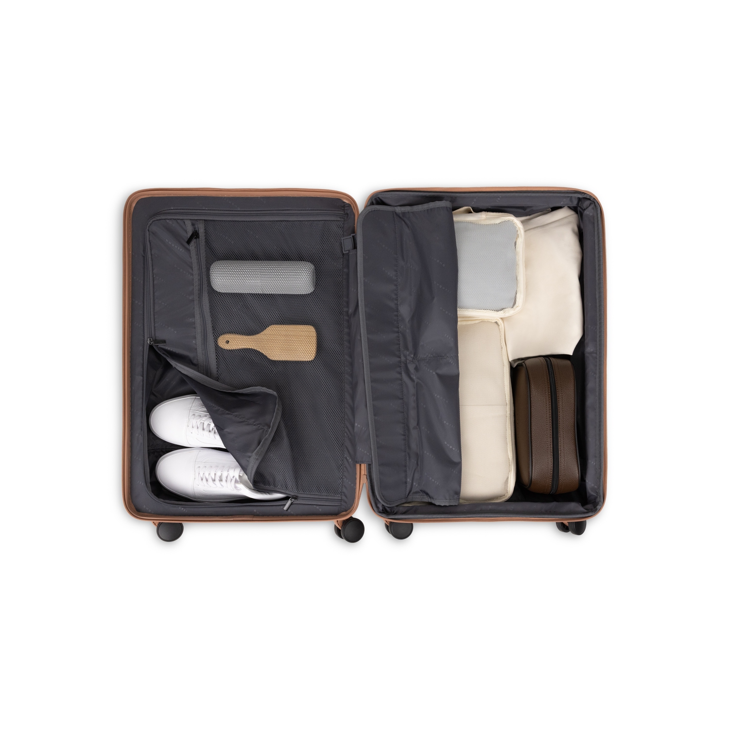 Valise rigide moyenne avec extension Munich de Bugatti - Beige