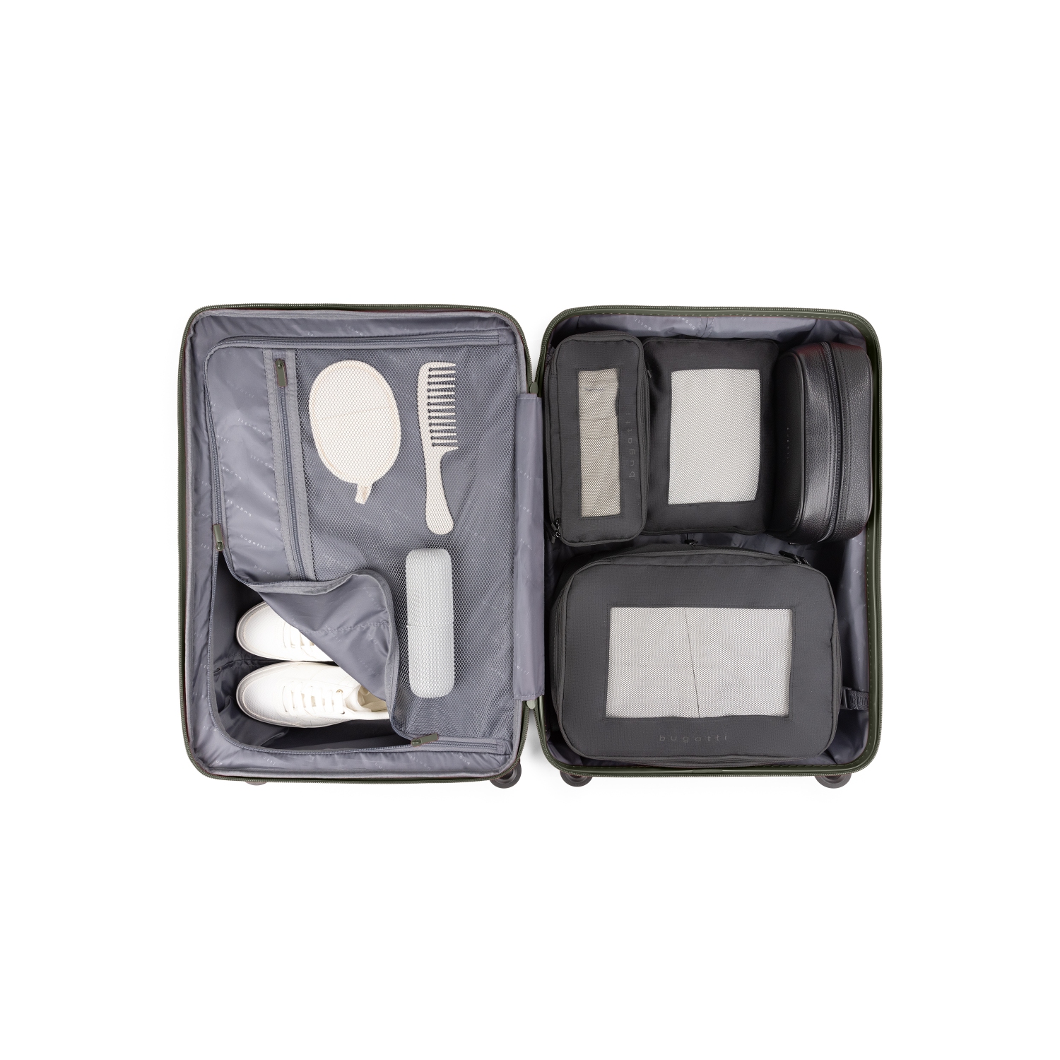 Grosse valise rigide extensible Birmigham de Bugatti - Vert