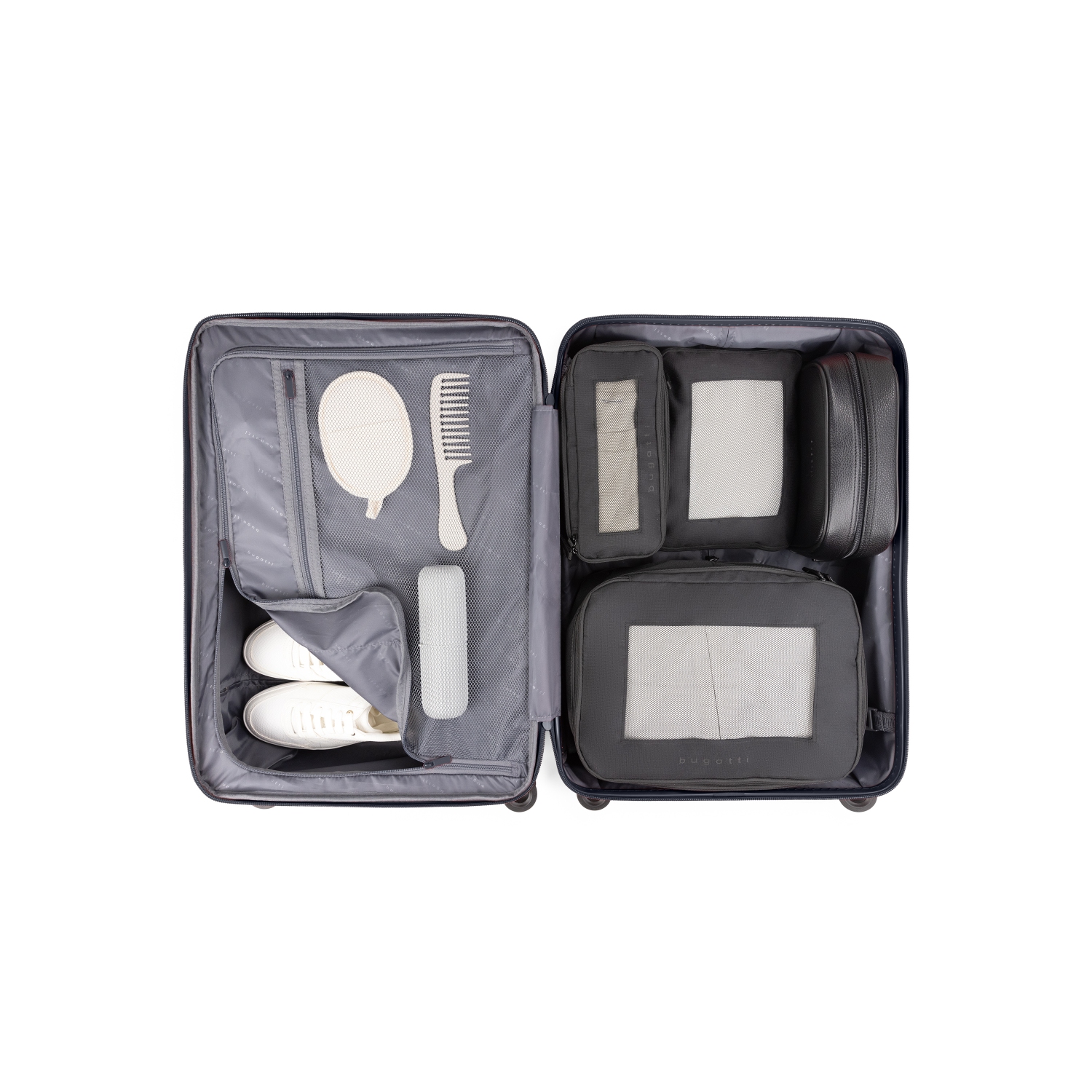 Valise rigide moyenne extensible Birmigham de Bugatti - Bleu marine