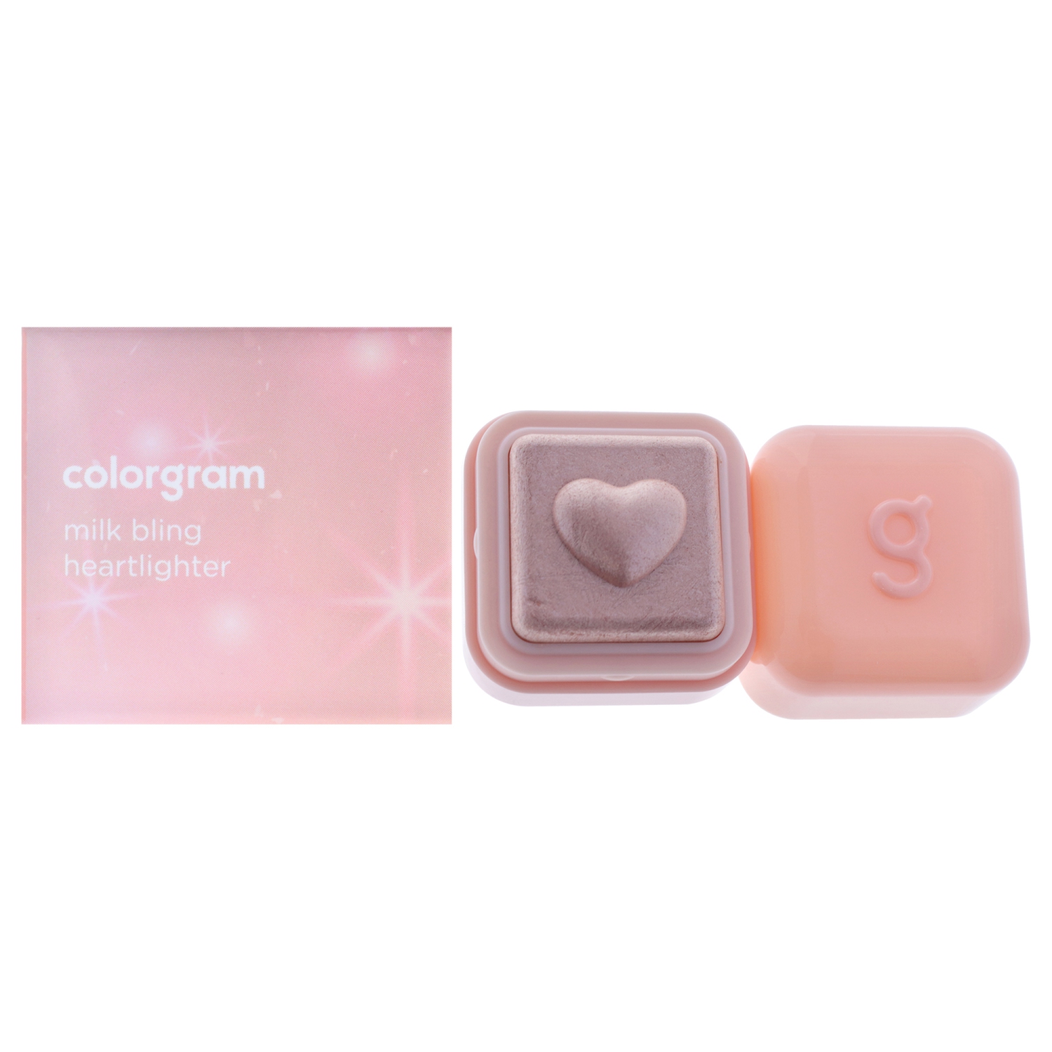 Lait Bling Heartlighter - 01 Peach Heart de Colorgram pour Femme - 0,07&nbsp;oz Highlighter