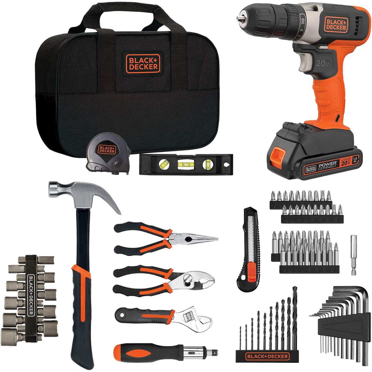 Beyond by BLACK+DECKER Home Tool Kit with 20V MAX Drill/Driver, 83-Piece