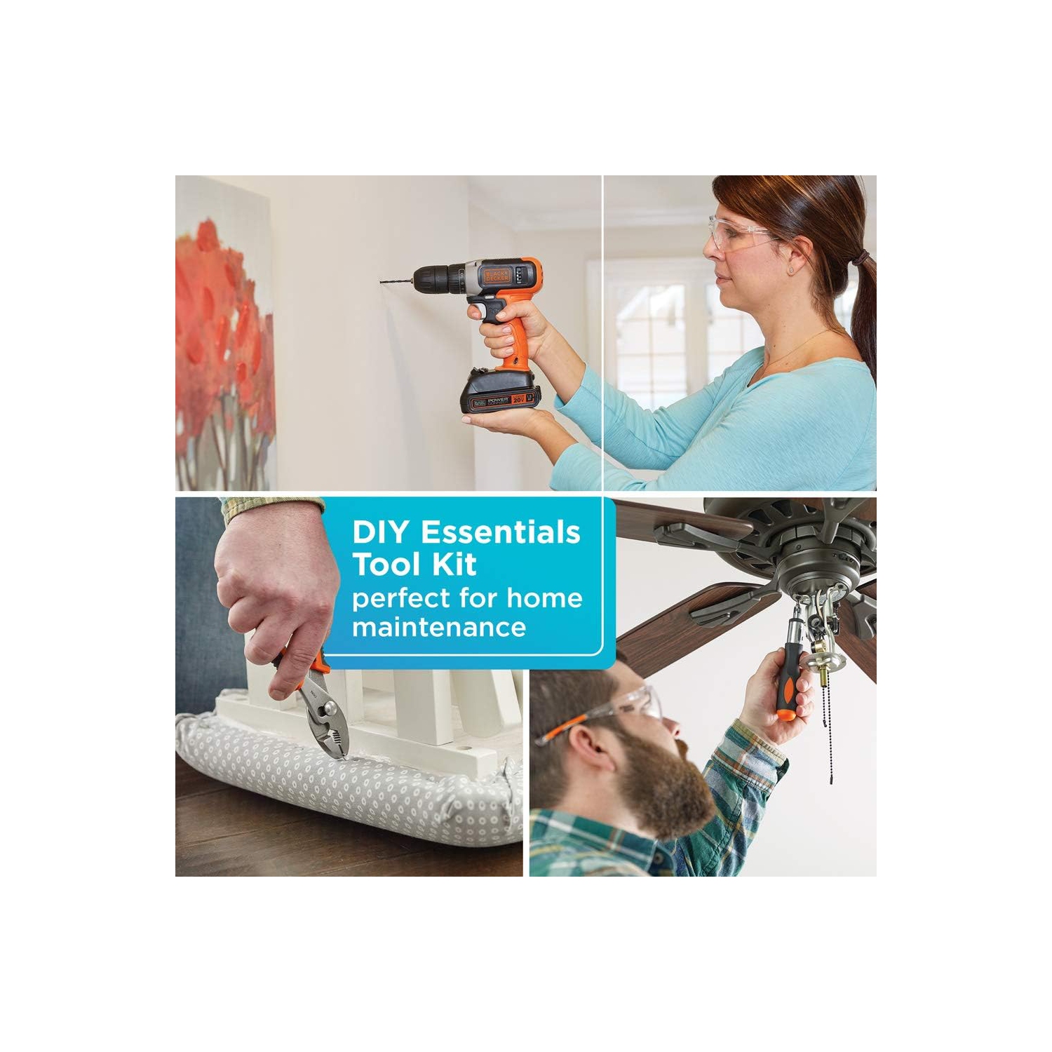 Beyond by BLACK+DECKER Home Tool Kit with 20V MAX Drill/Driver, 83-Piece