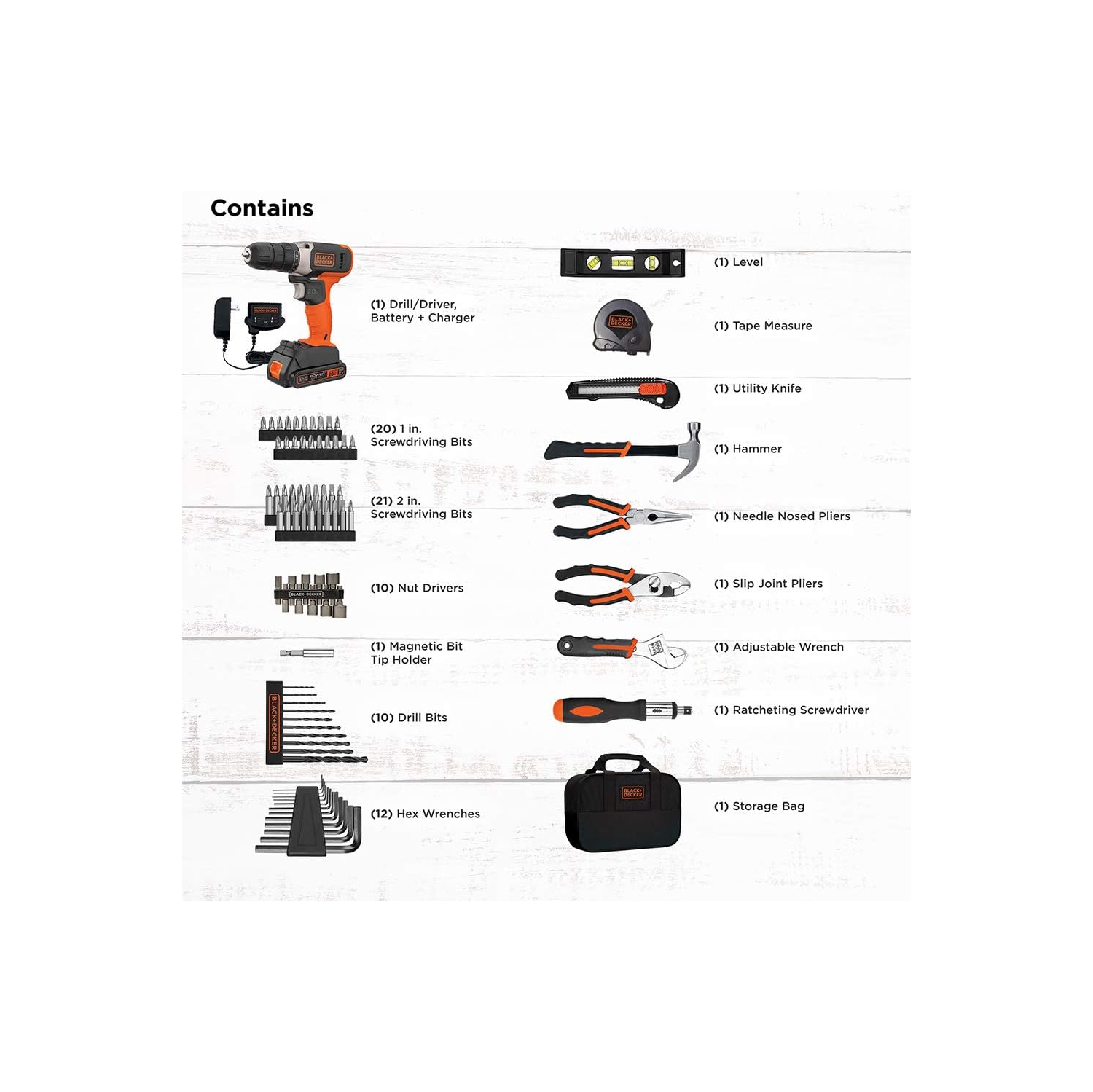 Beyond by BLACK+DECKER Home Tool Kit with 20V MAX Drill/Driver, 83-Piece