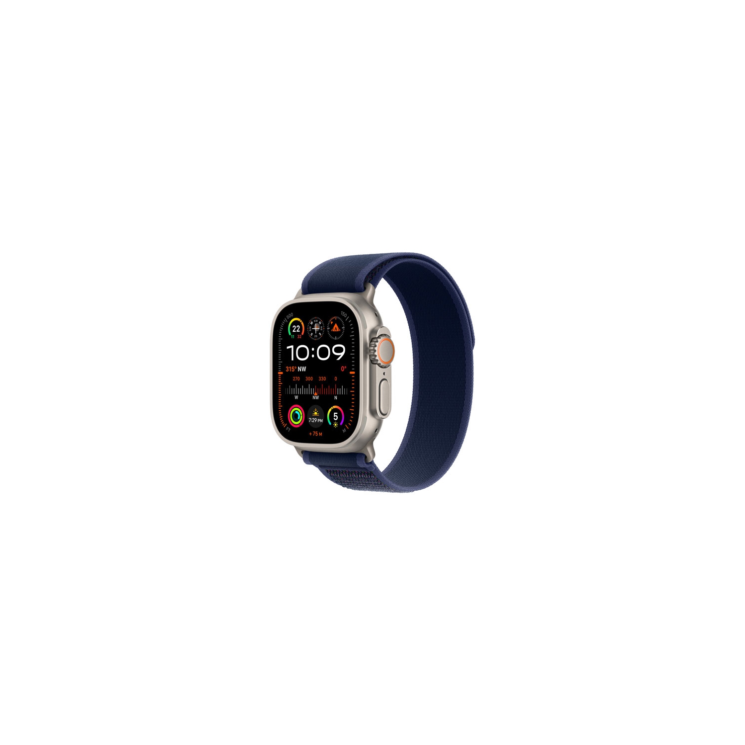 Open Box - Apple Watch Ultra 2 49mm Natural Titanium Case with Blue Trail Loop - Small/Medium