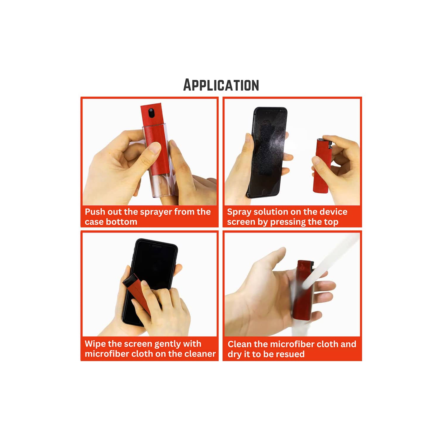 Trousse de nettoyage d'écran avec vaporisateur pour écran tactile – Pour téléphones, tablettes, portables, téléviseurs, moniteurs, Lunettes –