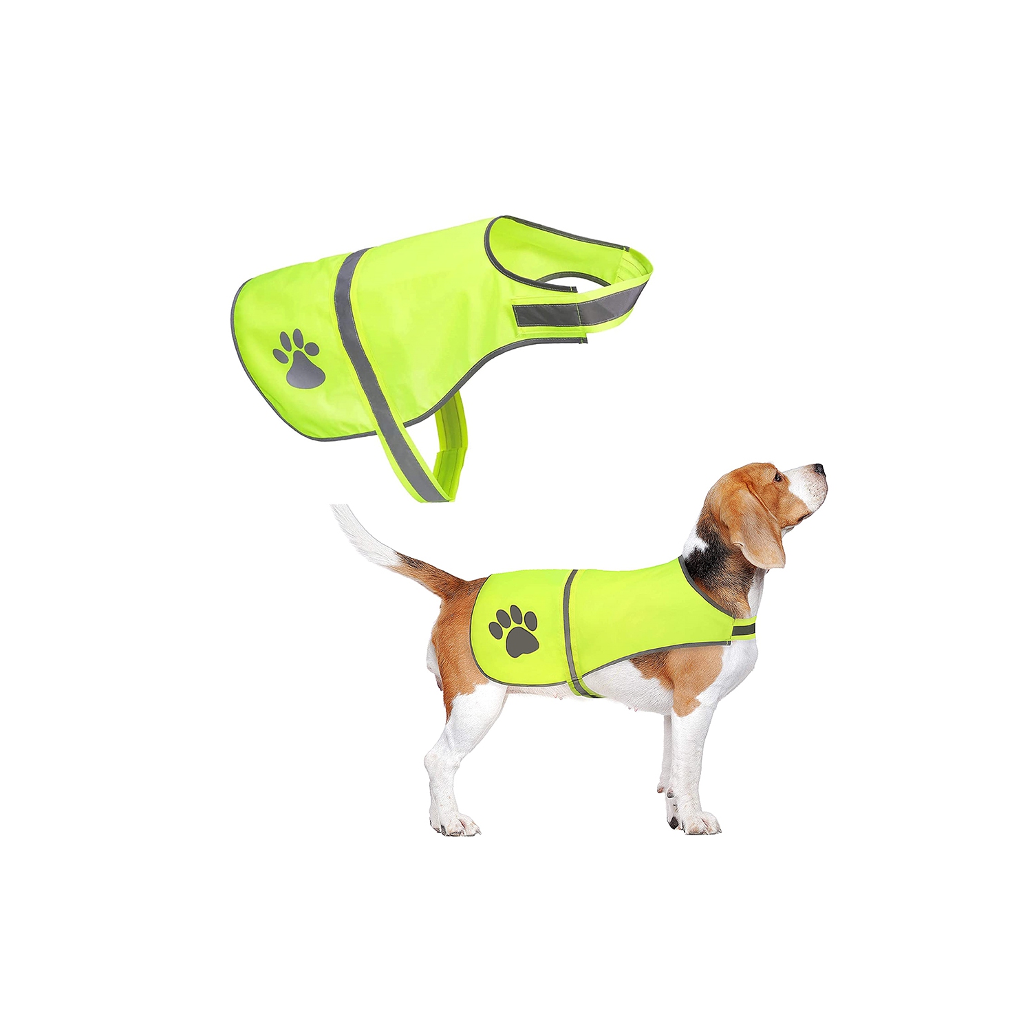 Reflective Dog Safety Vest – High Visibility Adjustable Jacket with Strips for Large Dogs – Ideal for Hunting, Night Walks & Outdoor Use