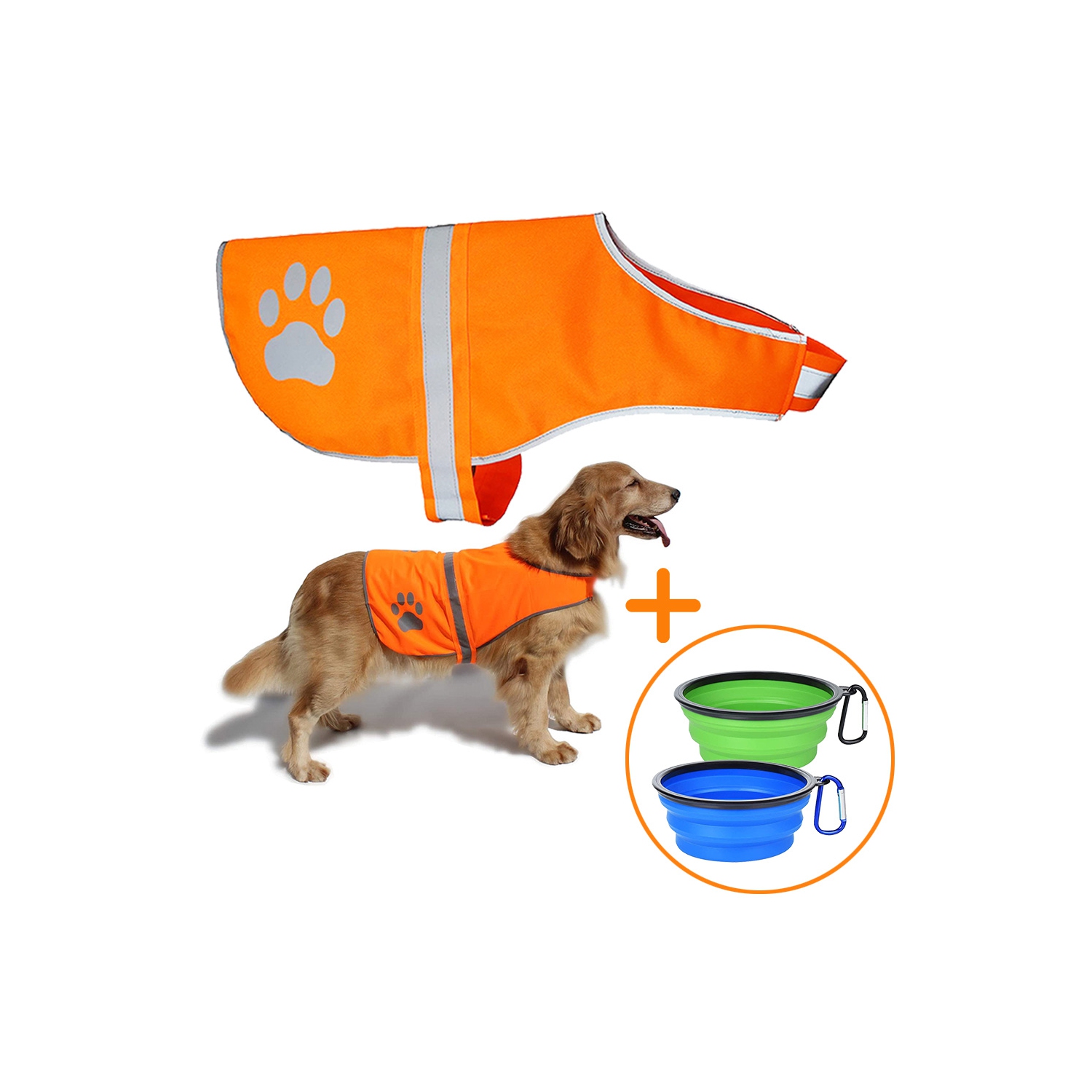 Reflective Dog Safety Vest – High Visibility Adjustable Jacket with Strips for Large Dogs – Ideal for Hunting, Night Walks & Outdoor Use