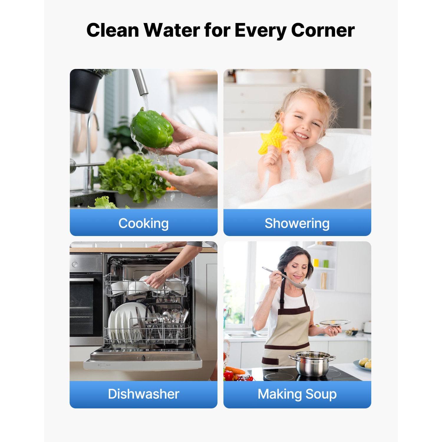 VEVOR 4.5" x 20" Whole House Water Filter System, 3-Stage Sediment, GAC, CTO, Home Water Purifier Filter Reduce Chlorine, Chemicals, VOCs, Bad Taste,