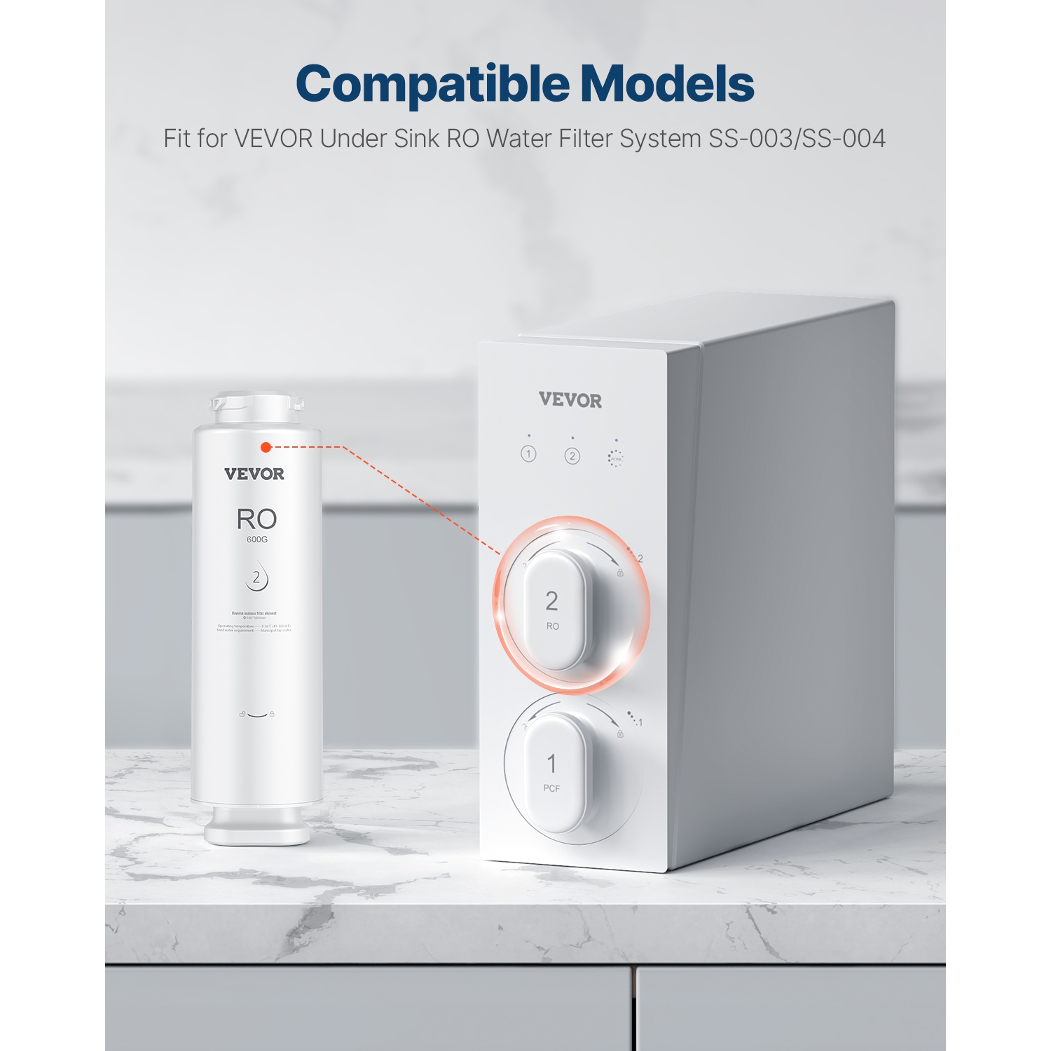 Système d'osmose inverse VEVOR 600 GPD, filtre à eau à osmose inverse à 10 étapes, cartouche de filtre par osmose inverse pendant 24 mois, compatible