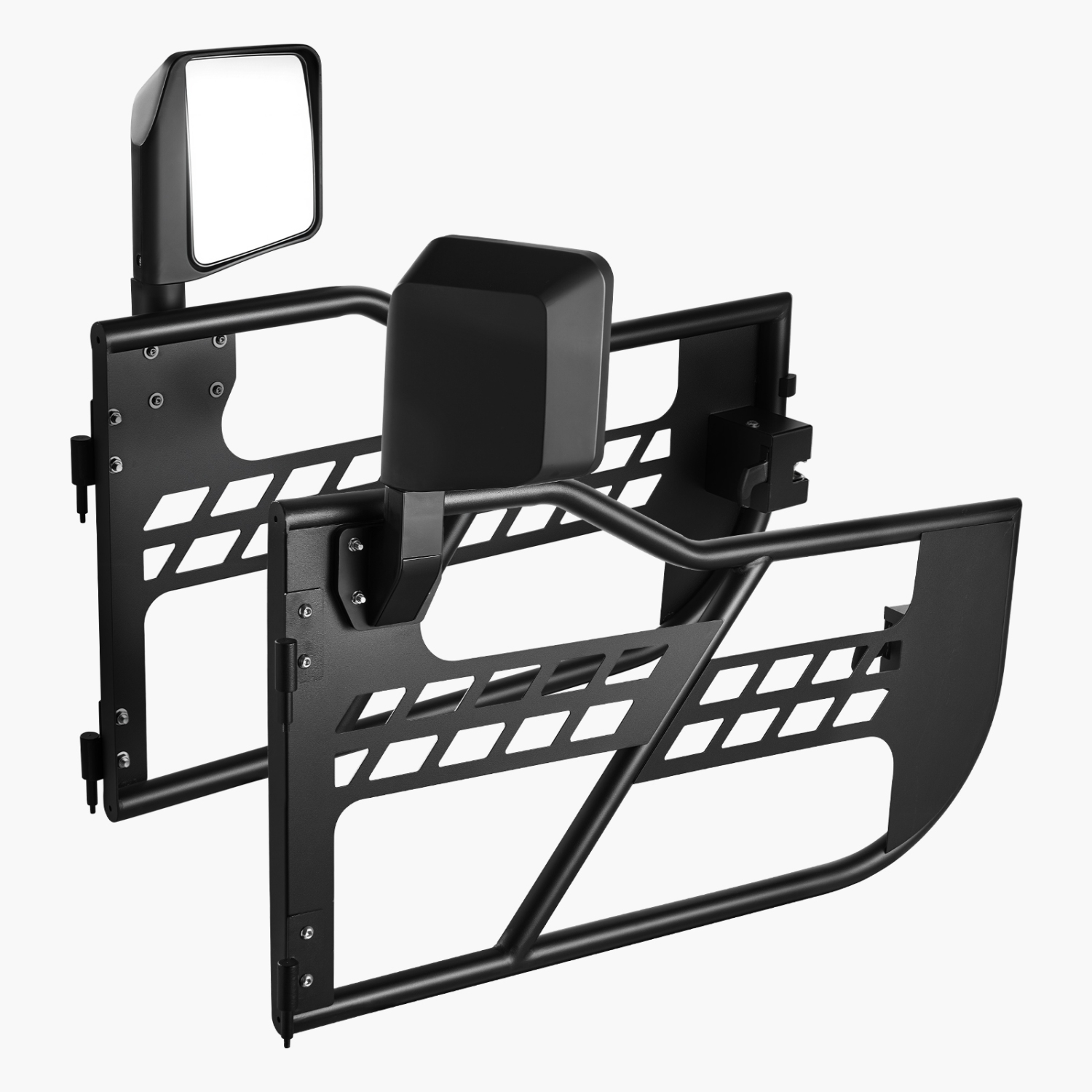 Portes à tube Jeep 2 portes VEVOR, porte de style chasse avec charnières robustes et loquet d'origine, portes avec rétroviseurs, convient aux