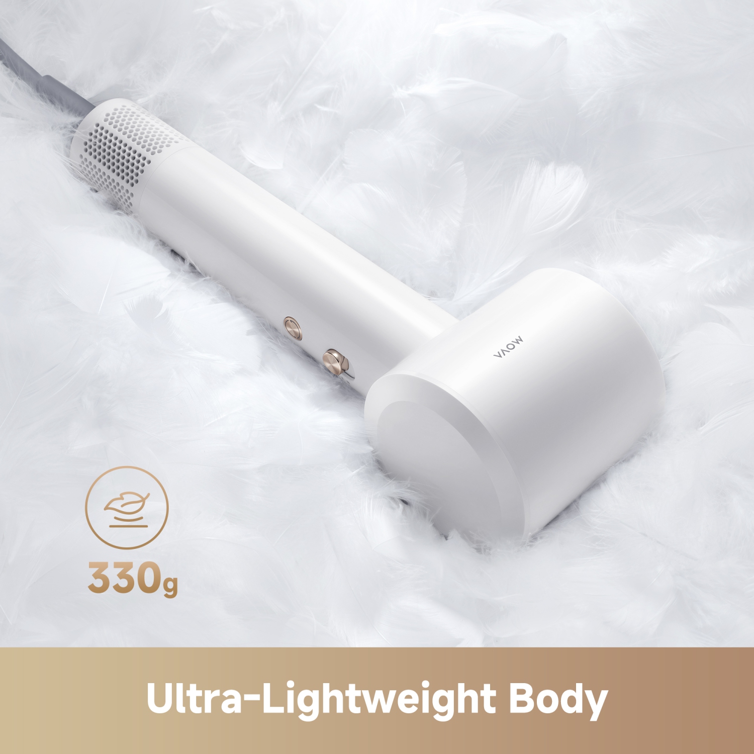 Mova Turbo Hair Dryer, 110000 RPM High-Speed Motor Blow Dryer Negative lon Care for Rapid Drying, 58dB Low Noise Constant Temperature Hair Dryer,