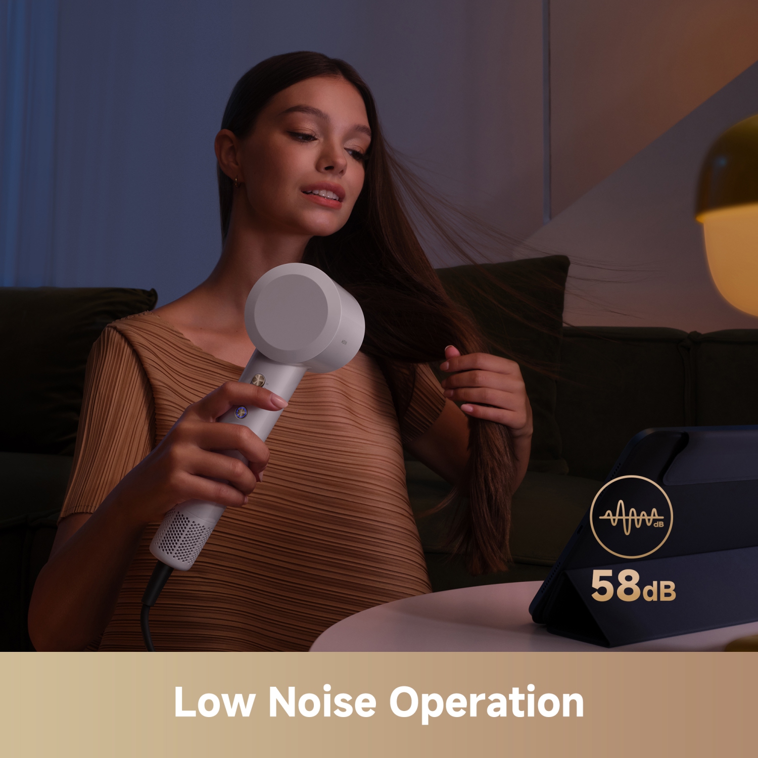 Mova Turbo Hair Dryer, 110000 RPM High-Speed Motor Blow Dryer Negative lon Care for Rapid Drying, 58dB Low Noise Constant Temperature Hair Dryer,