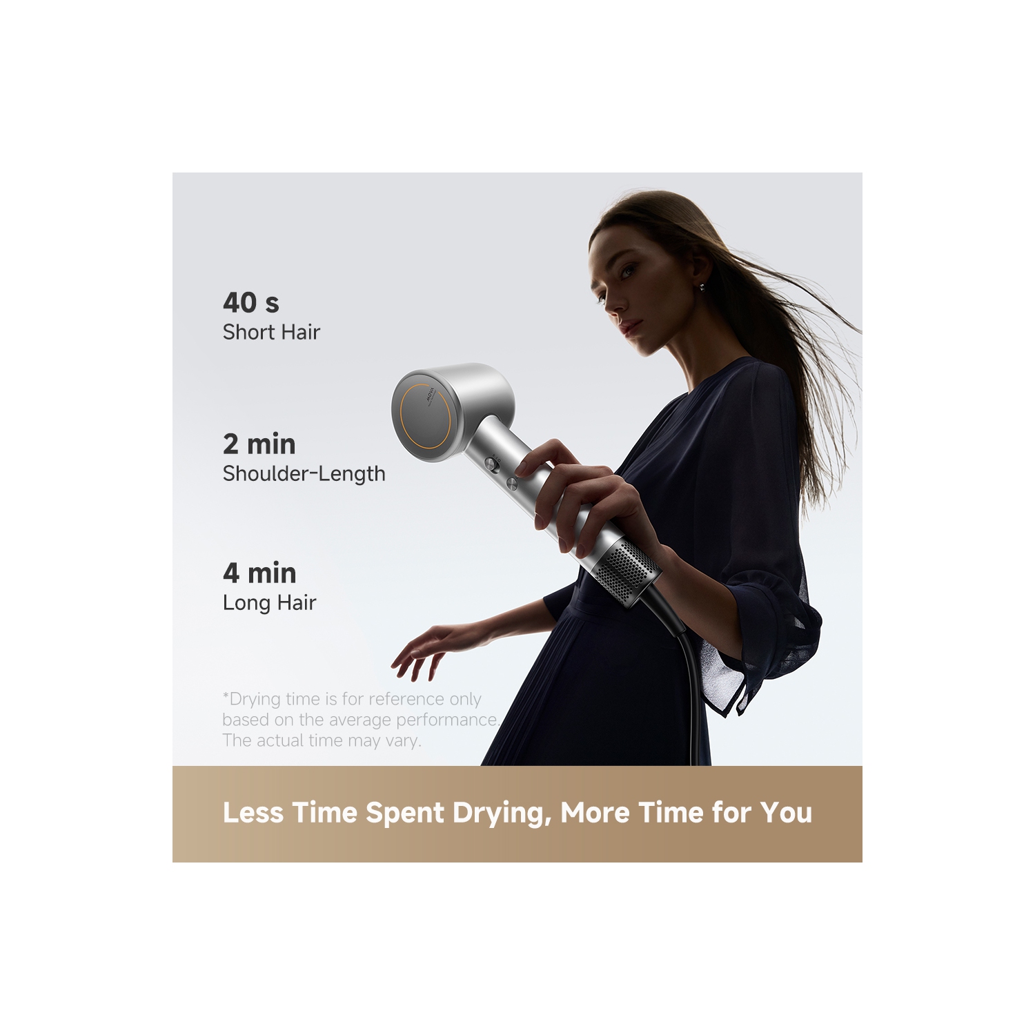 MOVA Shine 10 High-speed Hair Dryer, 110,000RPM Brushless Motor Blow Dryer Plasma Hair Care for Gentle Drying, 4 Modes 2 Speed for Your Perfect Style