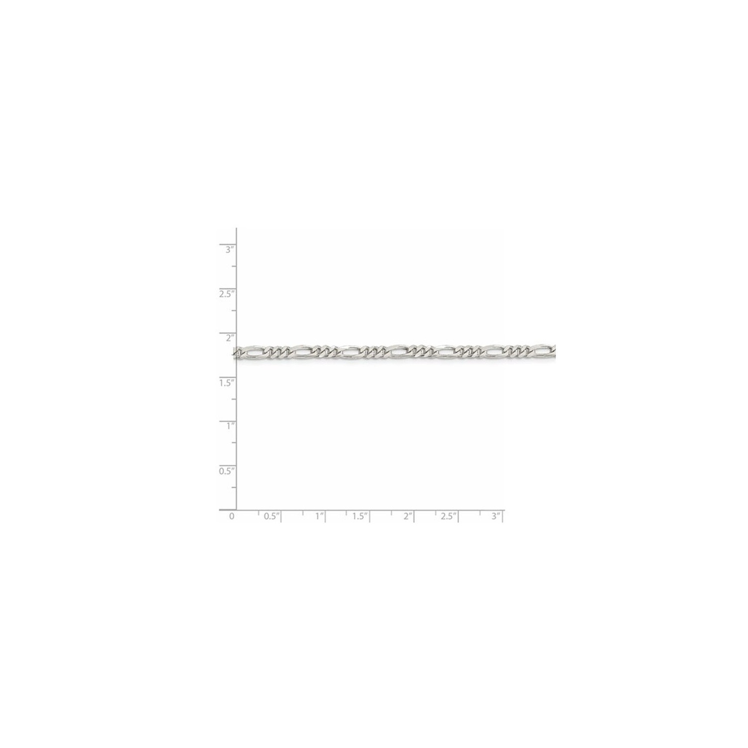 Bracelet homme à chaîne figaro en argent sterling 9&nbsp;po