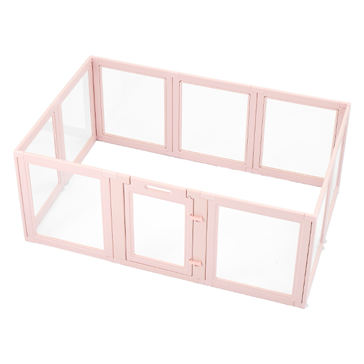 VEVOR 60x39x23in Dog Whelping Box, Plastic for Medium Sized Dogs, Waterproof Transparent Puppy Playpen with Windows & Door Lock, Easy to Clean,