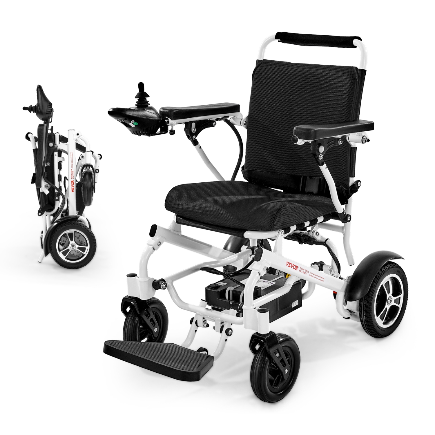 Fauteuil roulant électrique à capacité VEVOR 300&nbsp;lb pour adultes, fauteuil roulant motorisé pliable et léger, longue portée de 13&nbsp;km,