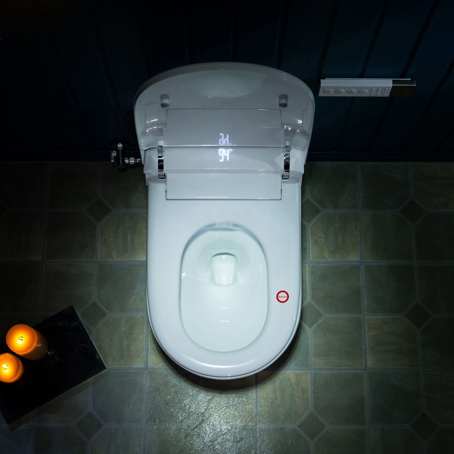 WOODBRIDGE Elongated Smart Bidet Toilet 1.28 GPF in White with Auto Open/Close,Fragrance System,UV-Sterilized Nozzle,Multi-Function Wash&Warm Air Dry