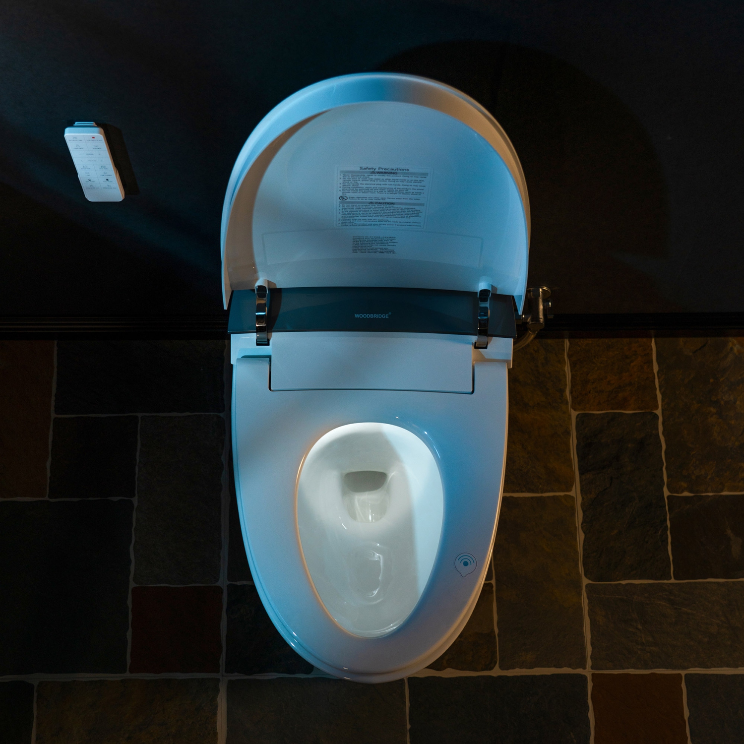 WOODBRIDGE Smart Bidet Toilet Auto Open & Close, Auto Flush, Foot Sensor, Cleaning Foam Dispenser, Heated Seat and ADA Chair Height Design