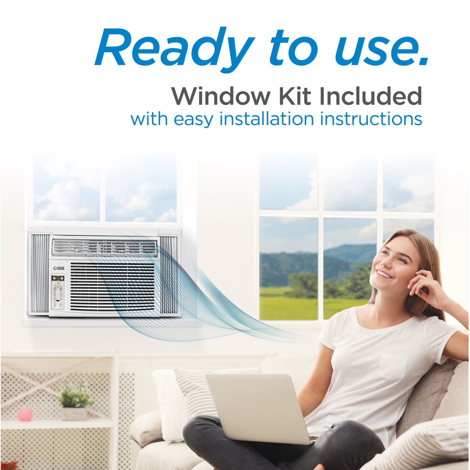 Commercial Cool Window Air Conditioner 8000 BTU, AC Window Unit Cools Up to 350 Square Feet