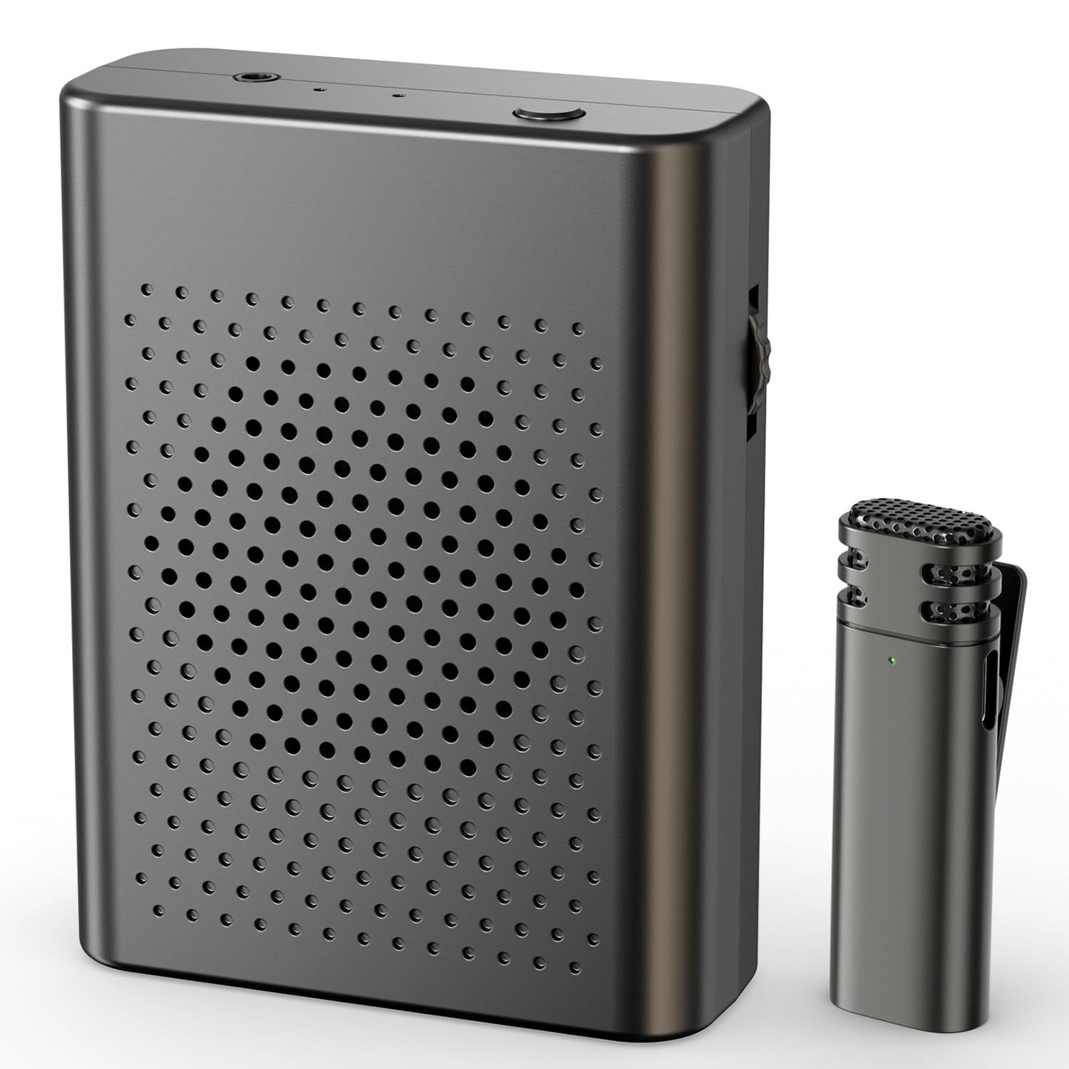 Portable Wireless Voice Amplifier with Wireless Lavalier Microphone, Mini Speaker for Teachers, Streaming, Lectures, Conferences