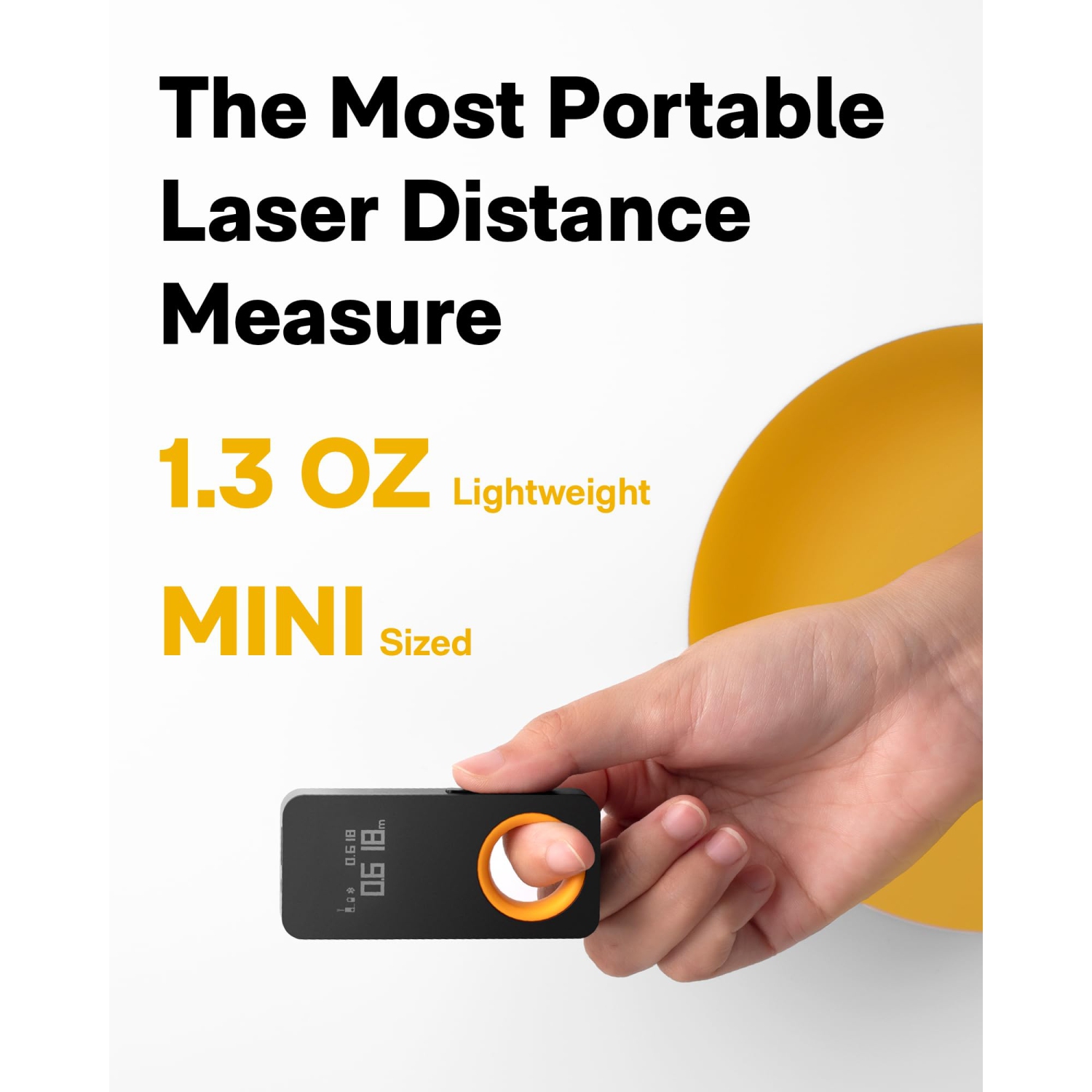 Portable Laser Measurement Tool, 98ft Laser Distance Measuring Tool ±2mm Accuracy with Digital Display