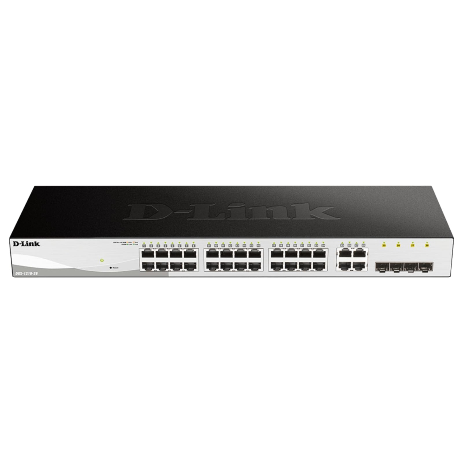 Remis à neuf – Commutateur intelligent Gigabit PoE à 28 ports DGS-1210-28P de D-Link | 4 fentes SFP | Routage statique L2+