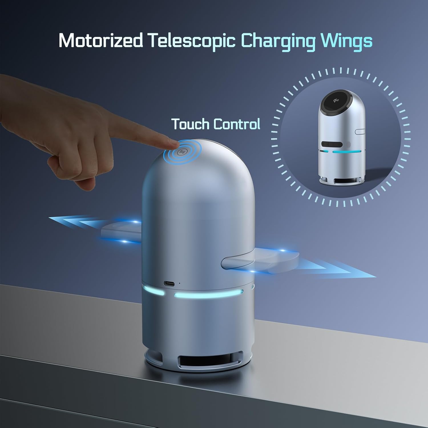 Station de recharge 3-en-1 pour plusieurs appareils, socle de chargement avec haut-parleur intégré portatif, chargeur sans fil rapide QI2 pour iPhone