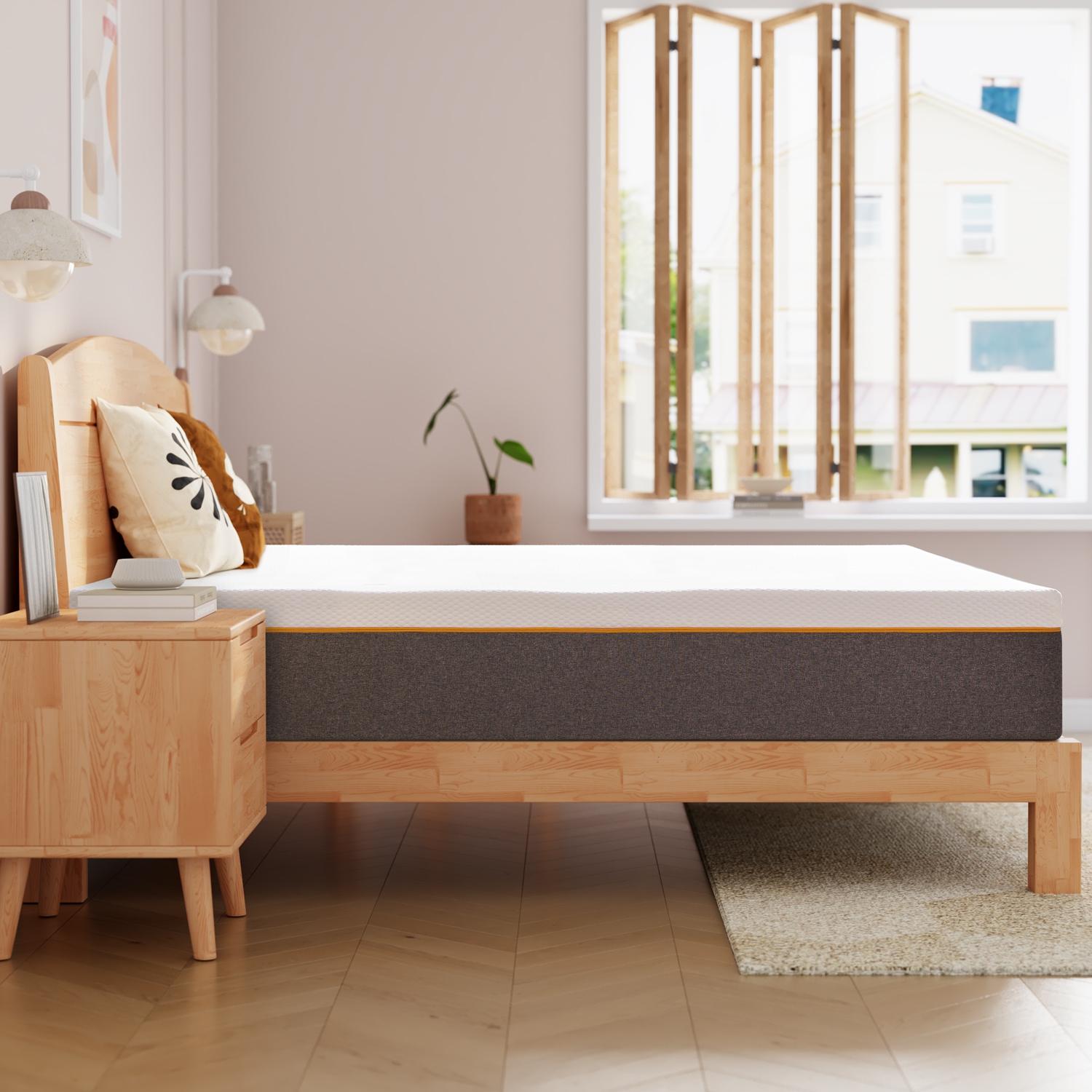 Twolike 8" Cool Basic Memory Foam Mattress, Fiberglass-Free, Medium-Touch, Cool Airflow Memory Foam, Mattress In A Box - Double (Full)