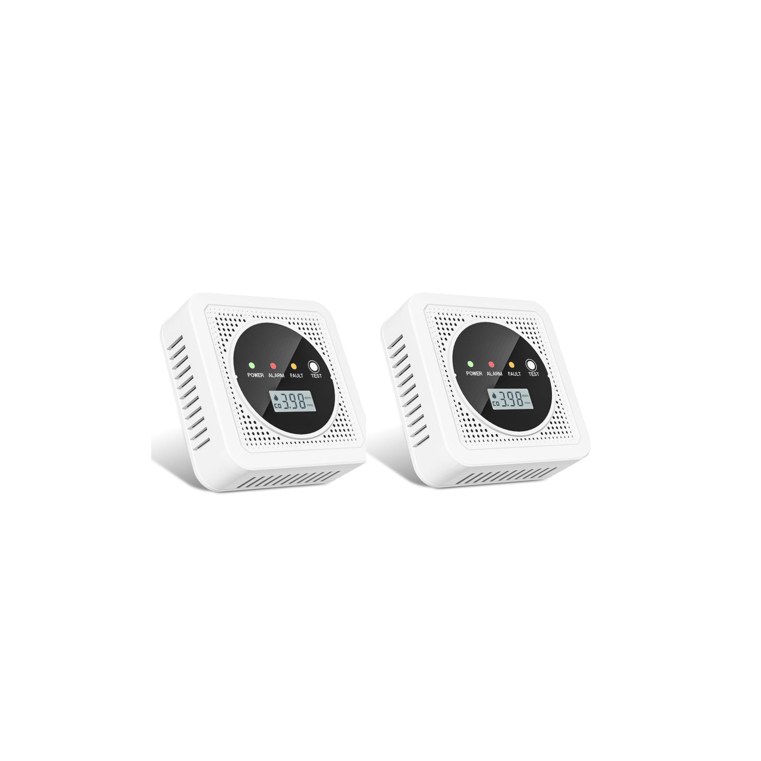 Dual-Alarm Smoke & Carbon Monoxide Detector | 85dB Alarm + Tri-Color LED Alert | Digital Display | Easy Installation | Home Protection Assistant（2